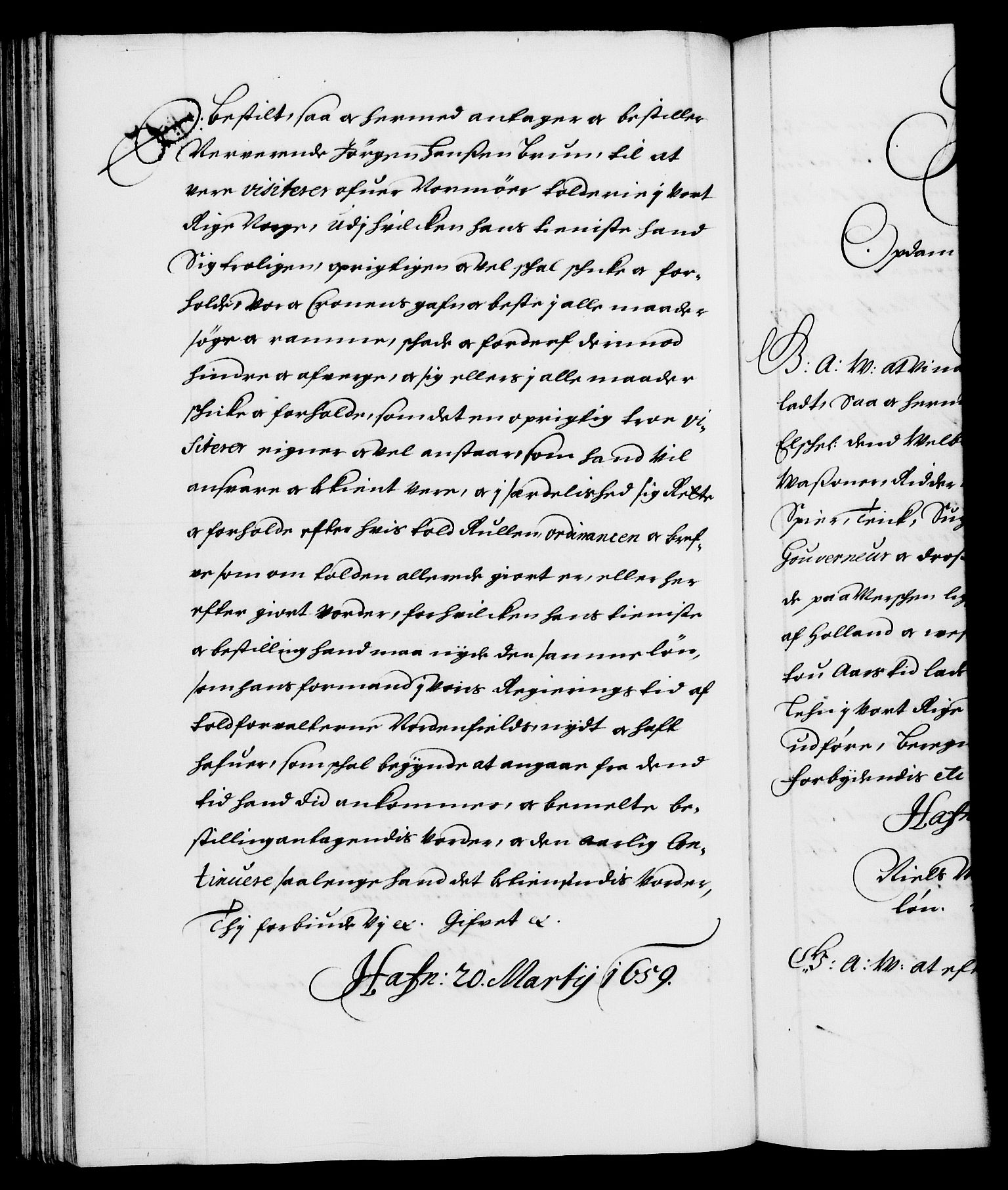 Danske Kanselli 1572-1799, RA/EA-3023/F/Fc/Fca/Fcaa/L0009: Norske registre (mikrofilm), 1657-1660, p. 132b