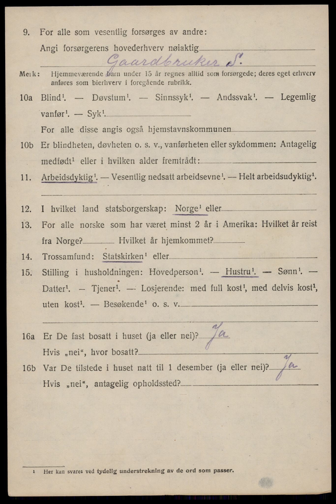 SAST, 1920 census for Vikedal, 1920, p. 4552