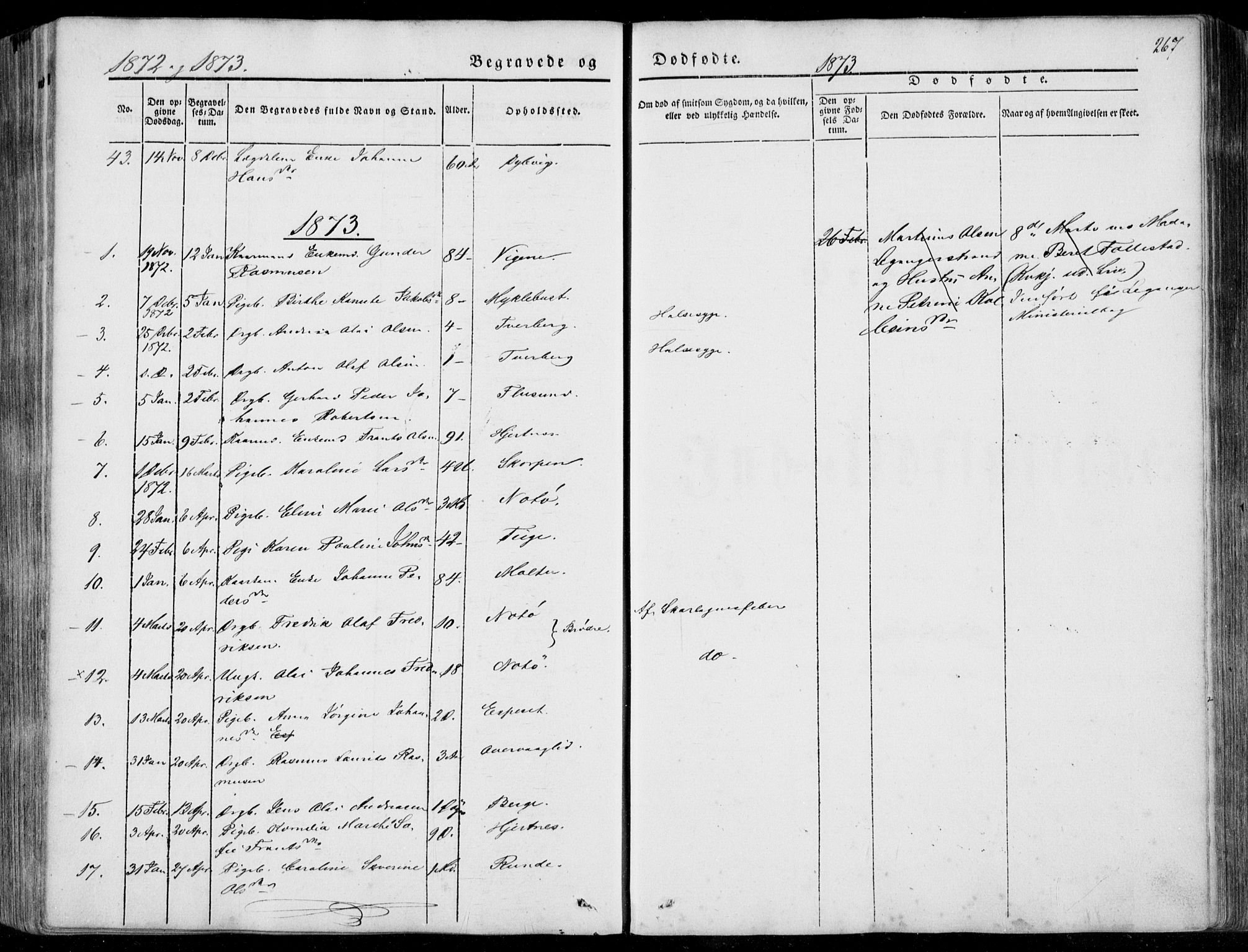 Ministerialprotokoller, klokkerbøker og fødselsregistre - Møre og Romsdal, AV/SAT-A-1454/507/L0070: Parish register (official) no. 507A05, 1842-1873, p. 267