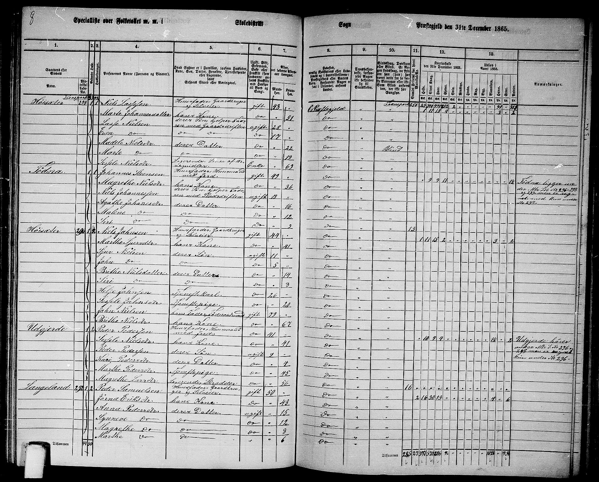 RA, 1865 census for Os, 1865, p. 132