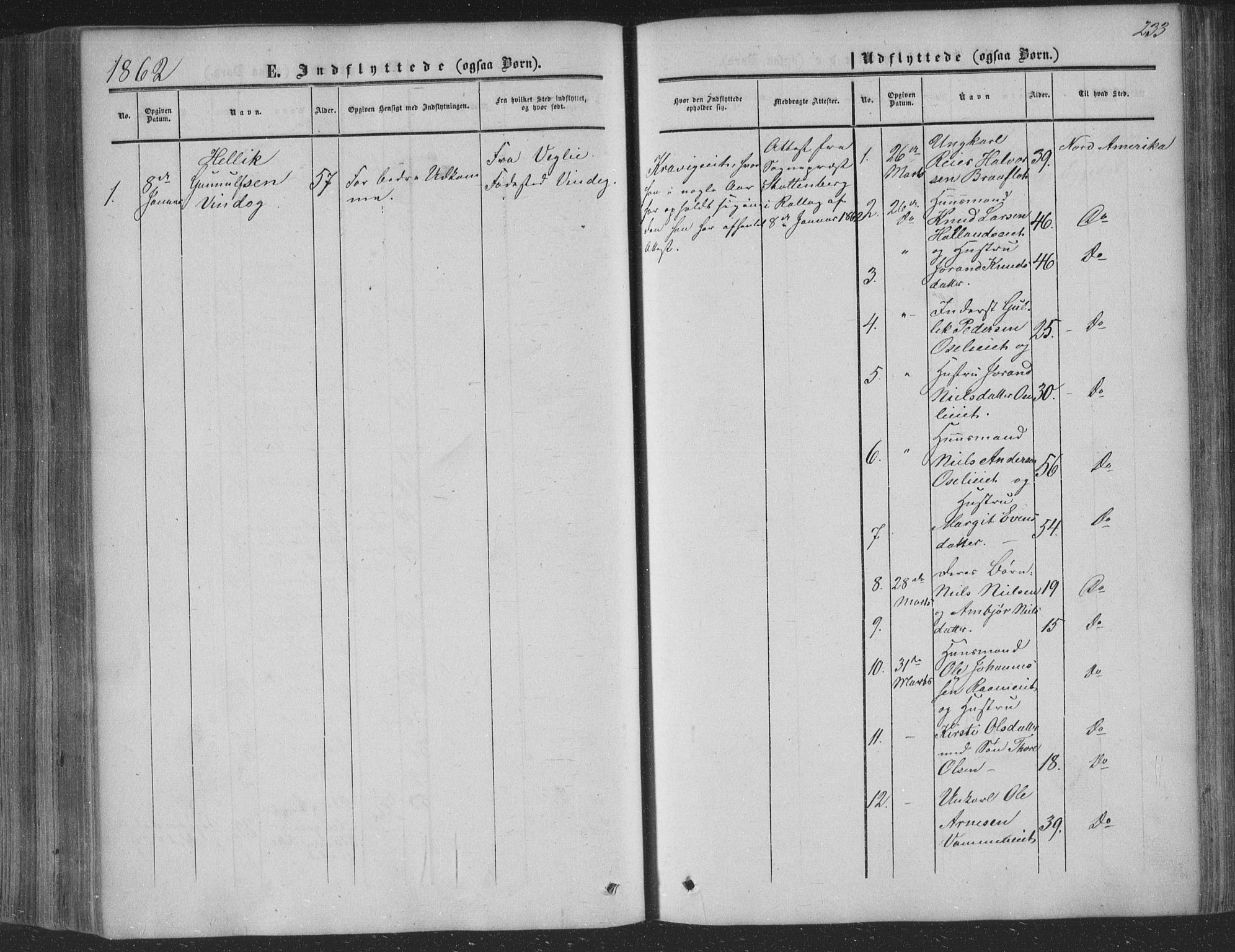 Nore kirkebøker, SAKO/A-238/F/Fa/L0002: Parish register (official) no. I 2, 1856-1871, p. 233