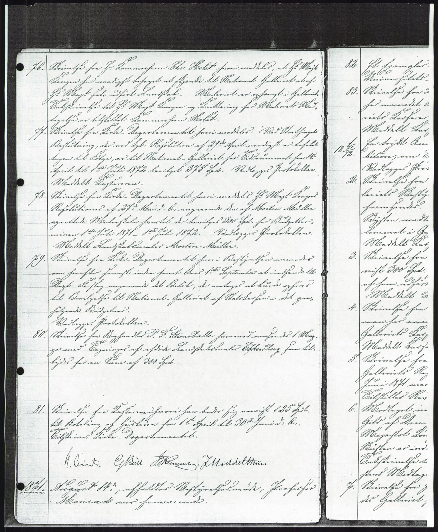 Nasjonalgalleriet, NMFK/NG-1000/A/Aa/L0001: Forhandlingsprotokoll 1869-1877, 1869-1877, p. 21