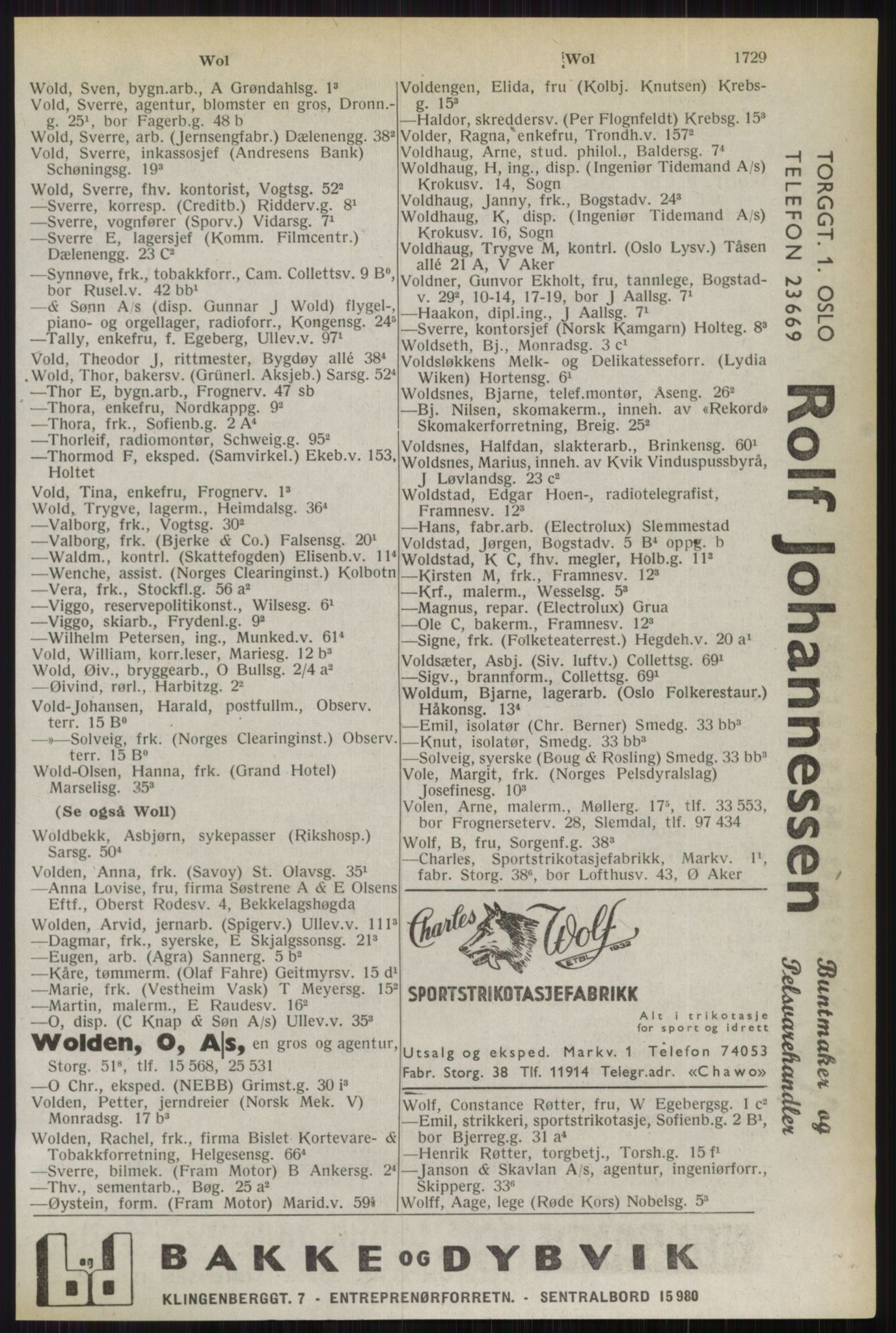 Kristiania/Oslo adressebok, PUBL/-, 1944, p. 1729