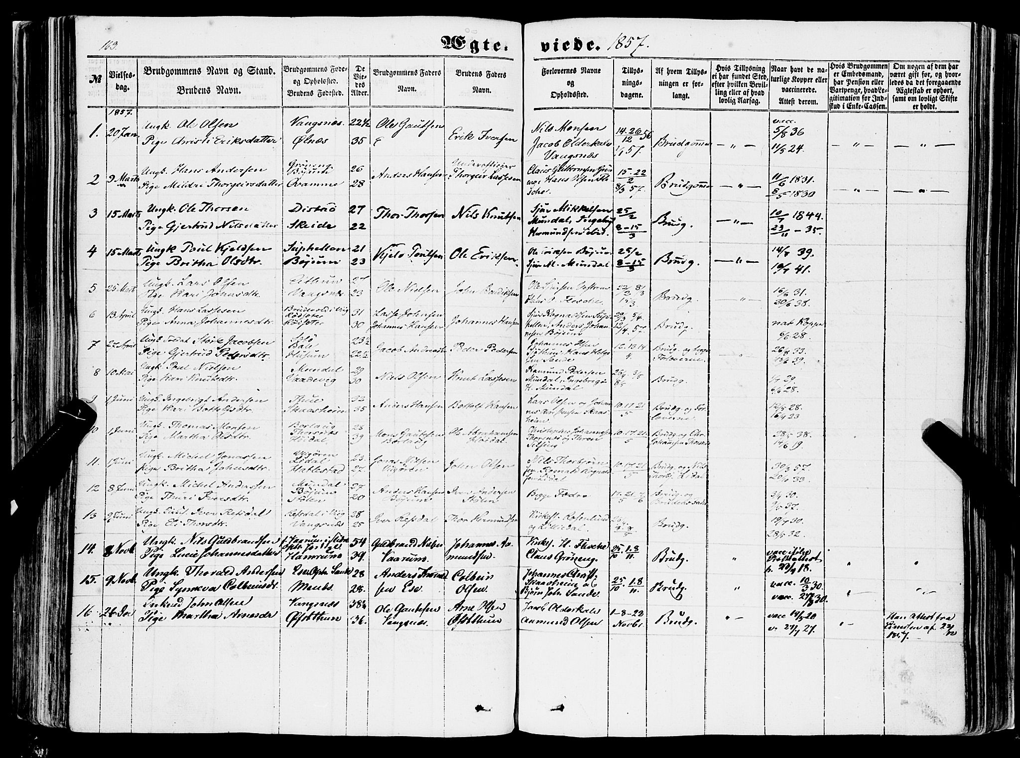 Balestrand sokneprestembete, AV/SAB-A-79601/H/Haa/Haaa/L0002: Parish register (official) no. A 2, 1847-1866, p. 163