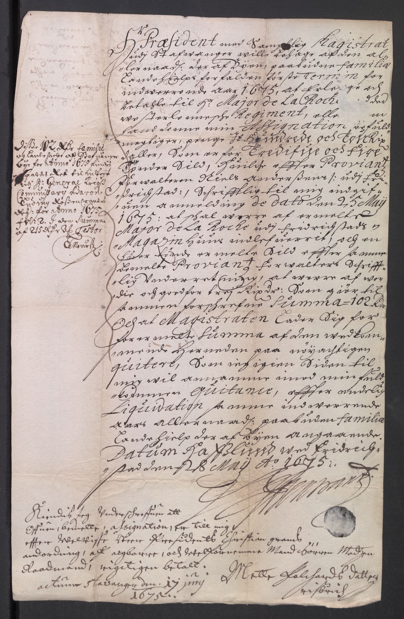 Rentekammeret inntil 1814, Reviderte regnskaper, Byregnskaper, RA/EA-4066/R/Ro/L0301: [O3] Kontribusjonsregnskap, 1679-1684, p. 305