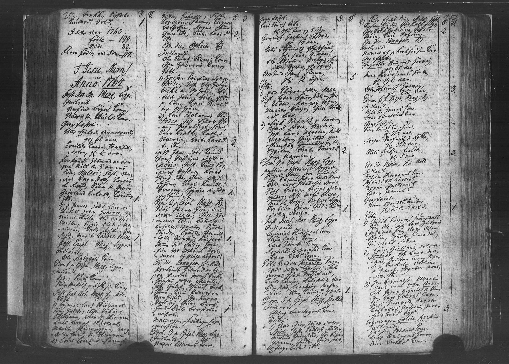 Voss sokneprestembete, AV/SAB-A-79001/H/Haa: Parish register (official) no. A 8, 1752-1780, p. 252-253