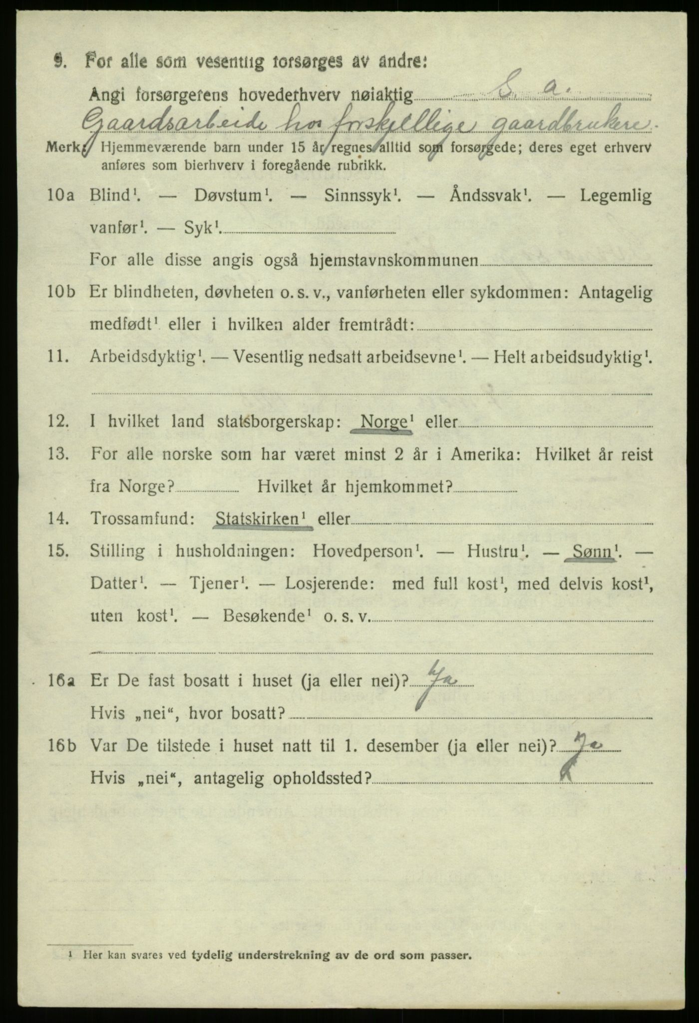 SAB, 1920 census for Kinn, 1920, p. 11128