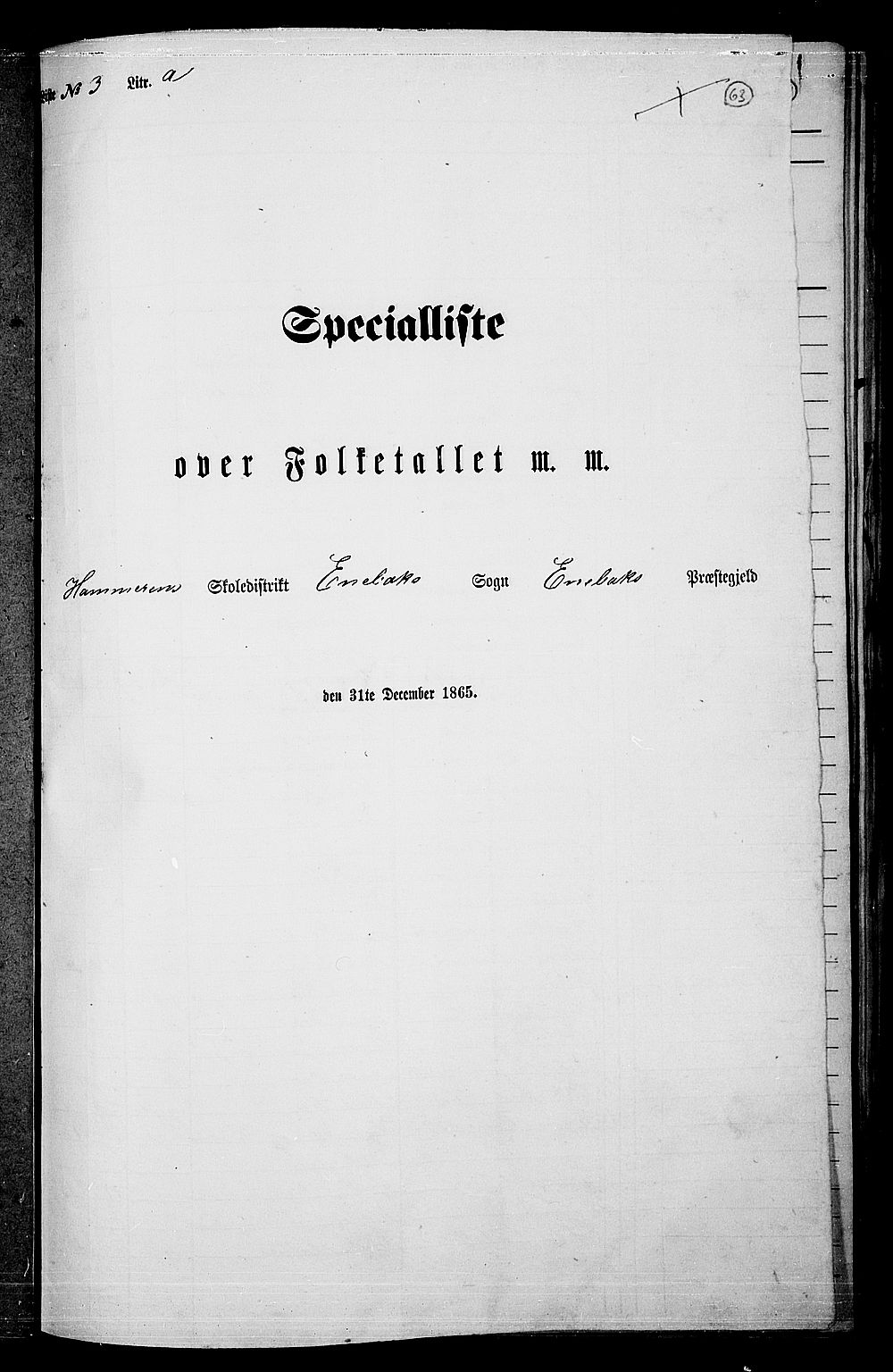 RA, 1865 census for Enebakk, 1865, p. 55