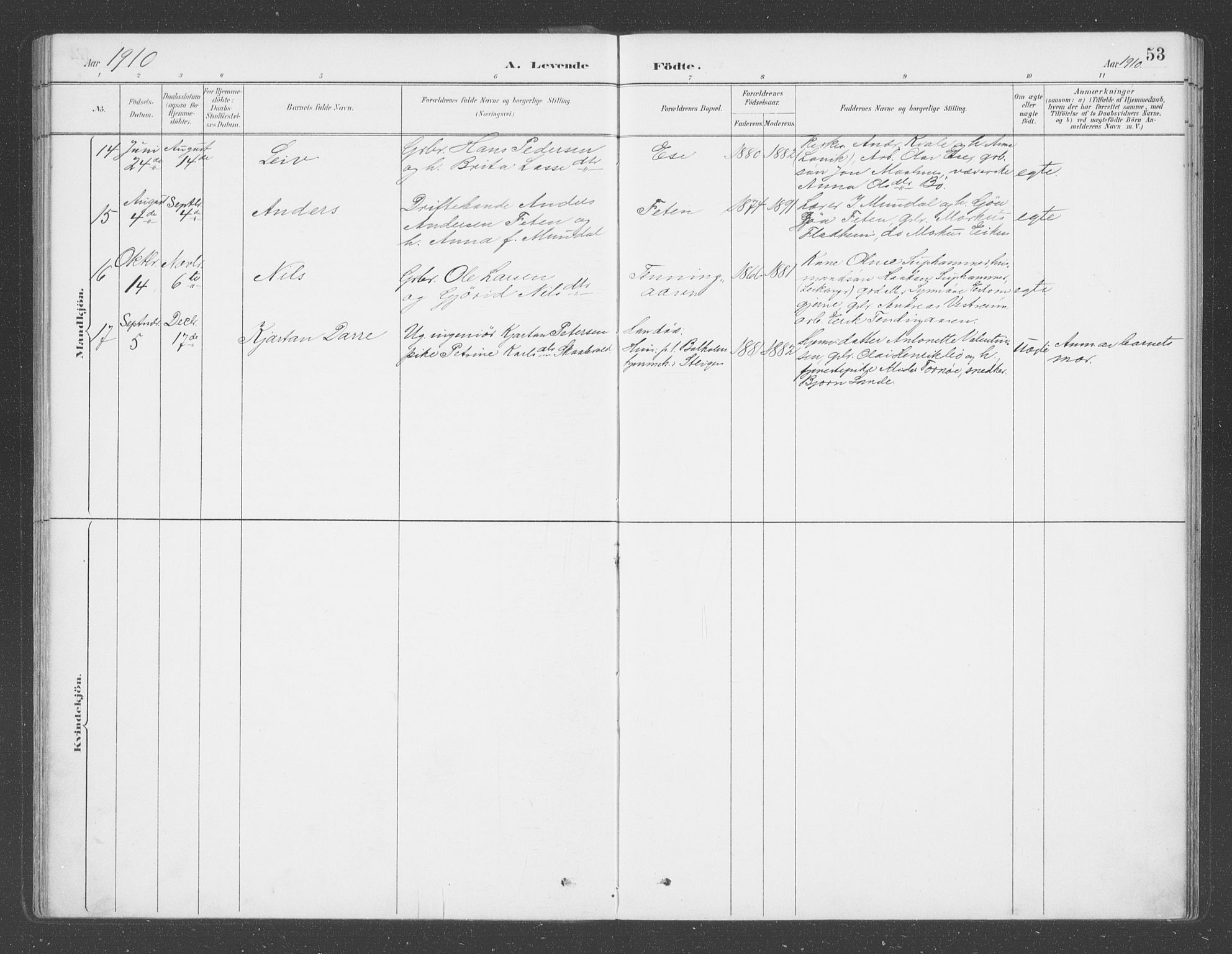 Balestrand sokneprestembete, AV/SAB-A-79601/H/Haa/Haab/L0001: Parish register (official) no. B  1, 1889-1910, p. 53