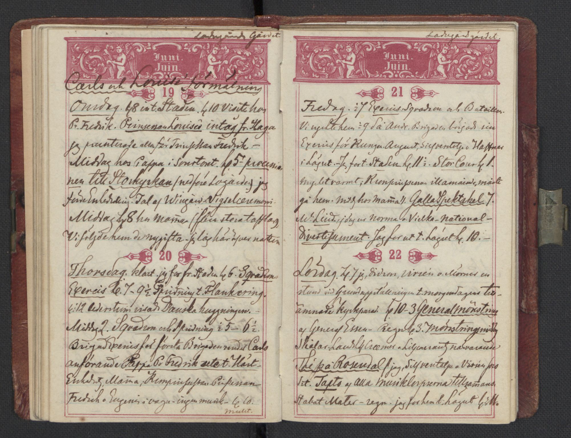 Bernadotte, AV/RA-PA-0318/F/L0001/0003: Privat materiale fra Bernadottefamilien / Dagbok, 1850, p. 50