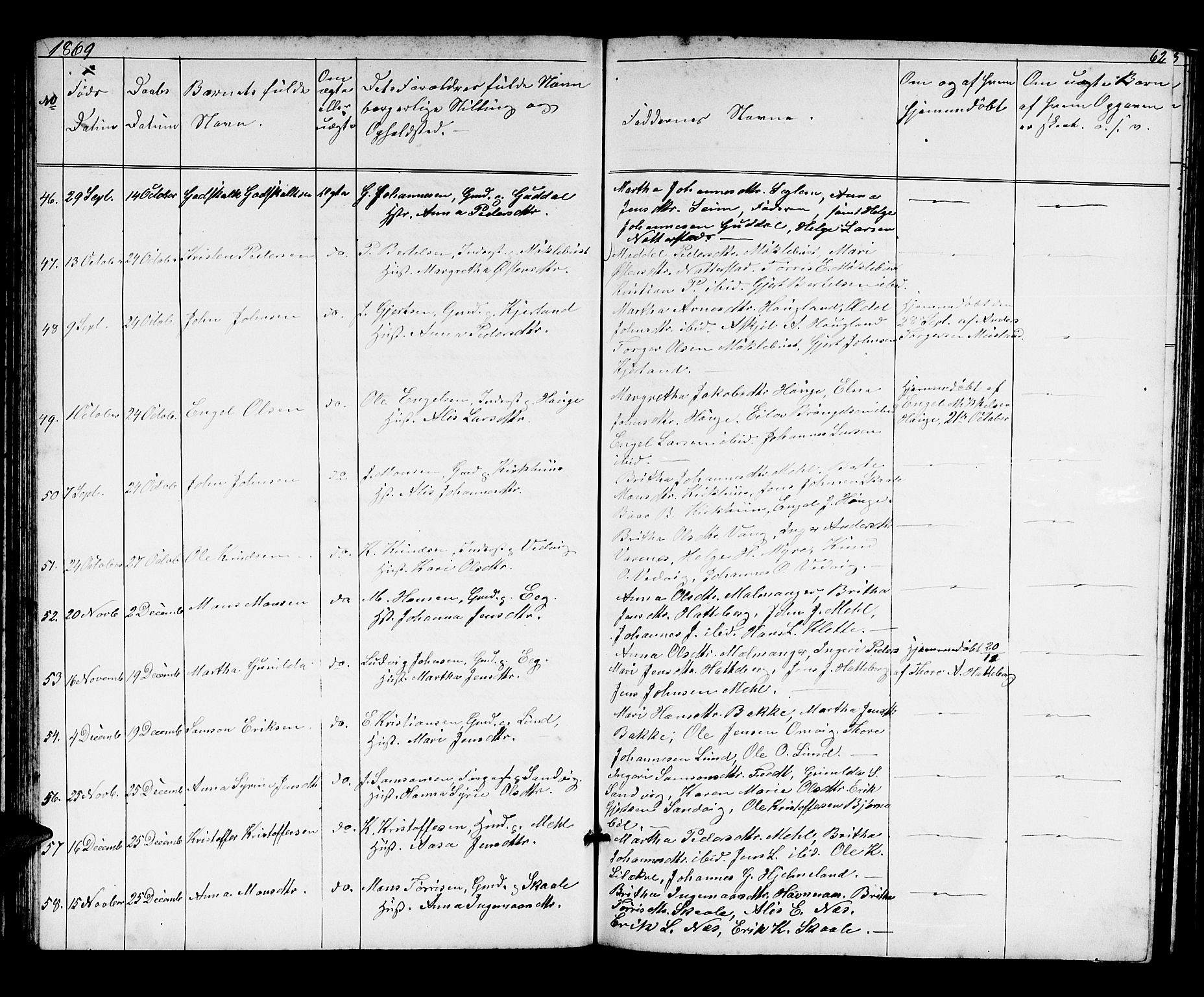 Kvinnherad sokneprestembete, SAB/A-76401/H/Hab: Parish register (copy) no. A 1, 1856-1873, p. 62