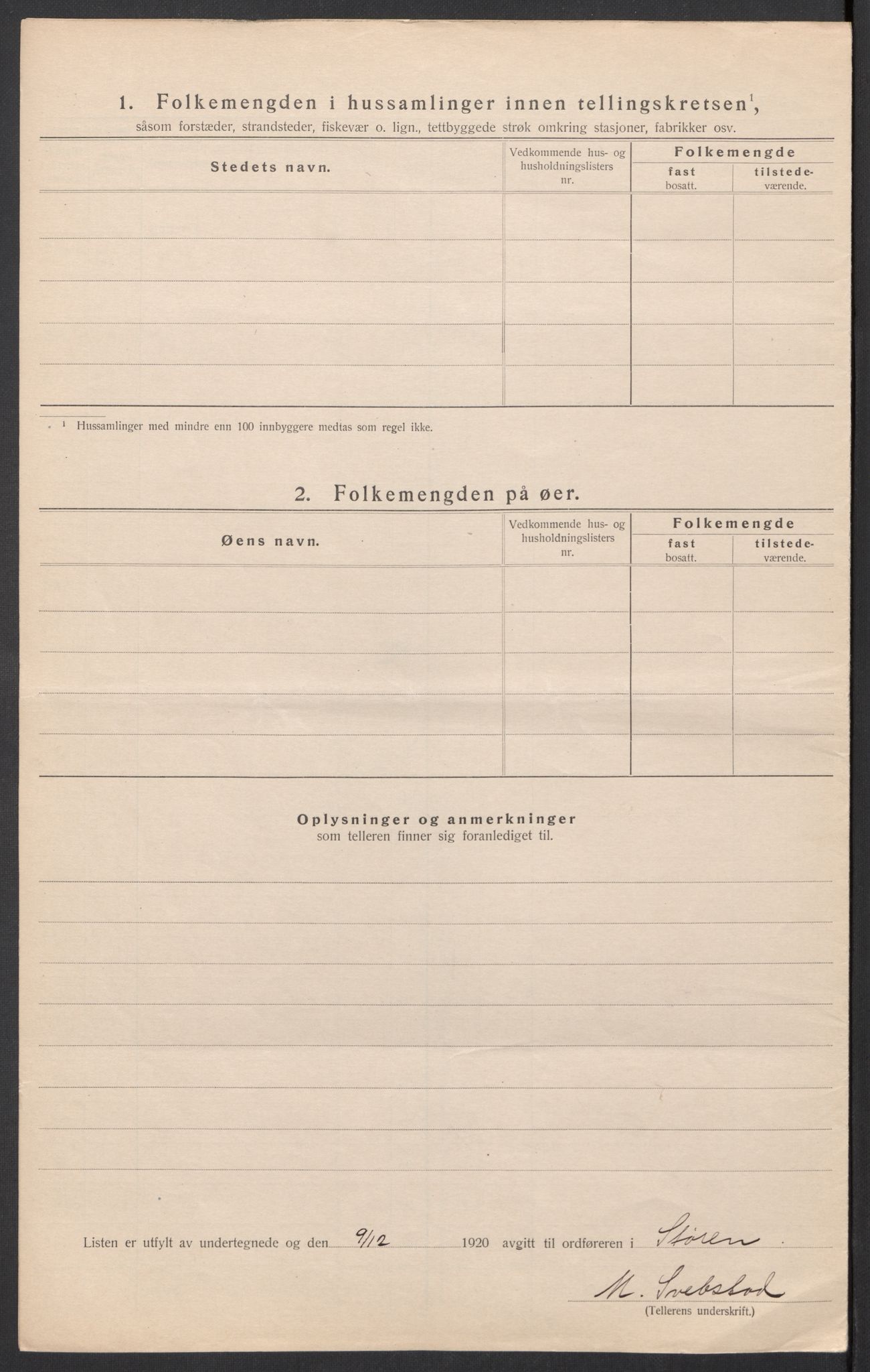 SAT, 1920 census for Støren, 1920, p. 25