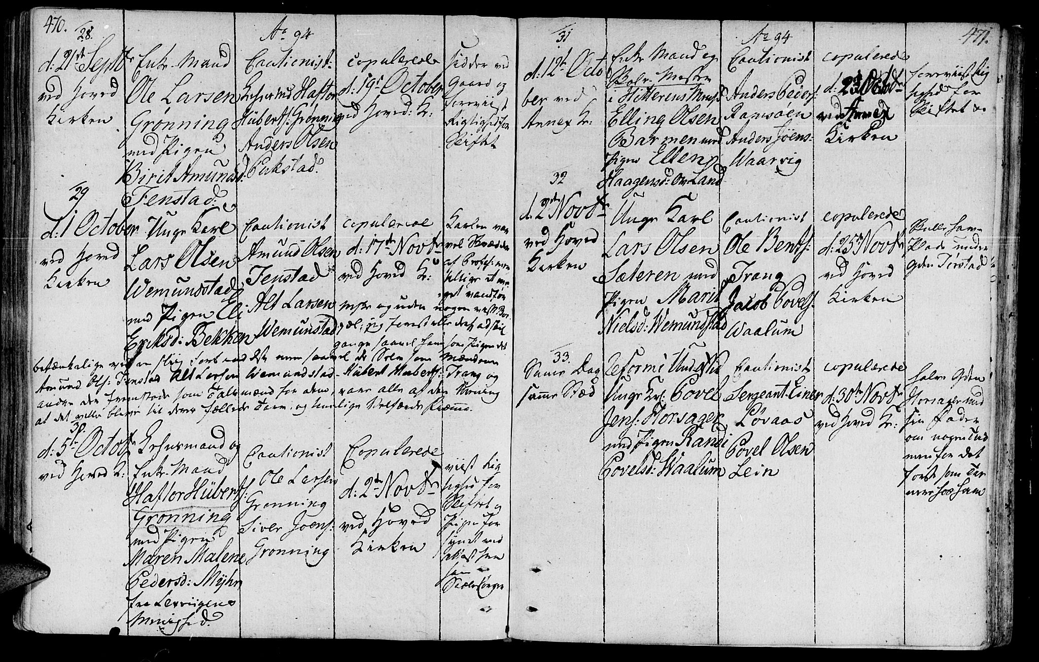 Ministerialprotokoller, klokkerbøker og fødselsregistre - Sør-Trøndelag, AV/SAT-A-1456/646/L0606: Parish register (official) no. 646A04, 1791-1805, p. 470-471