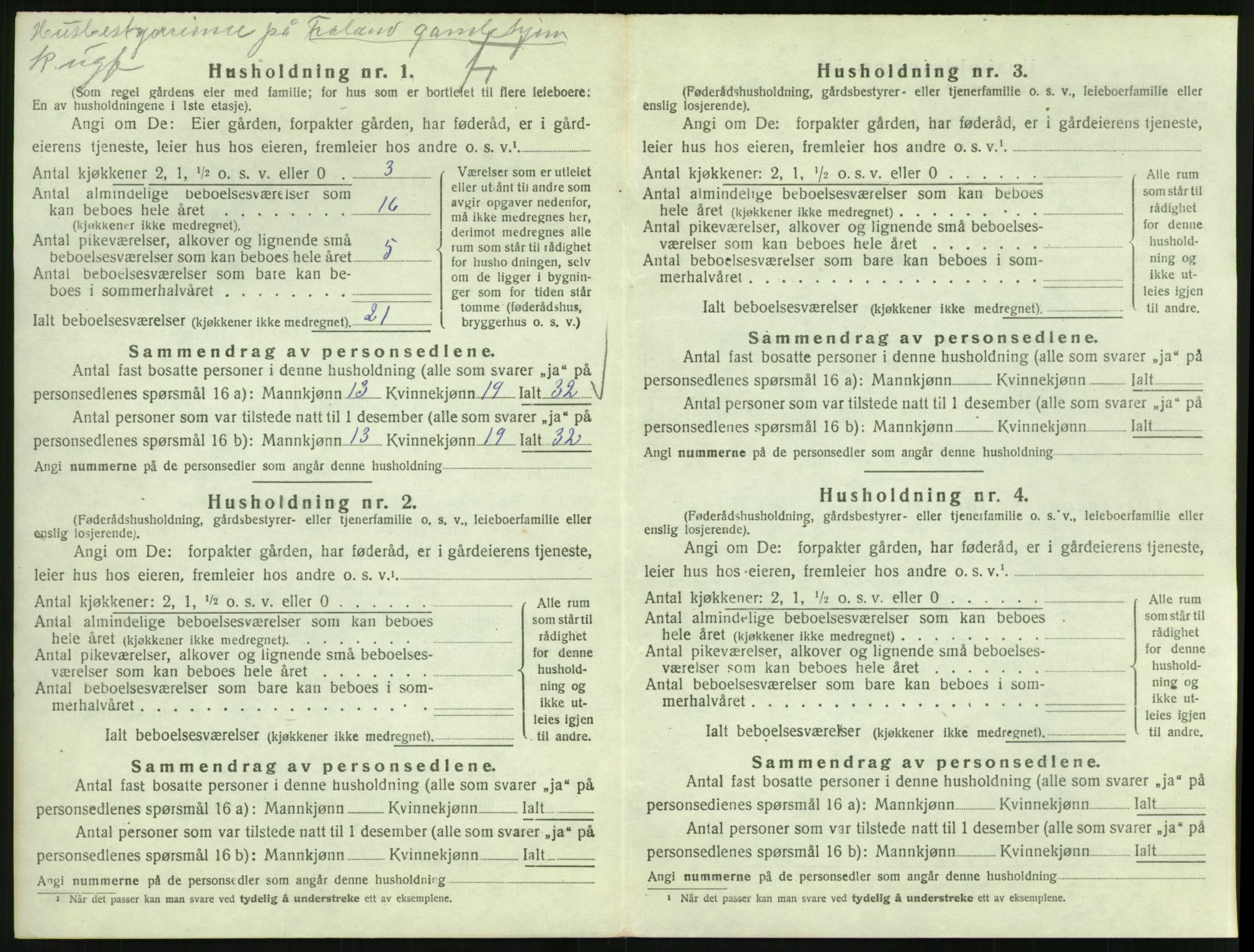 SAK, 1920 census for Froland, 1920, p. 320