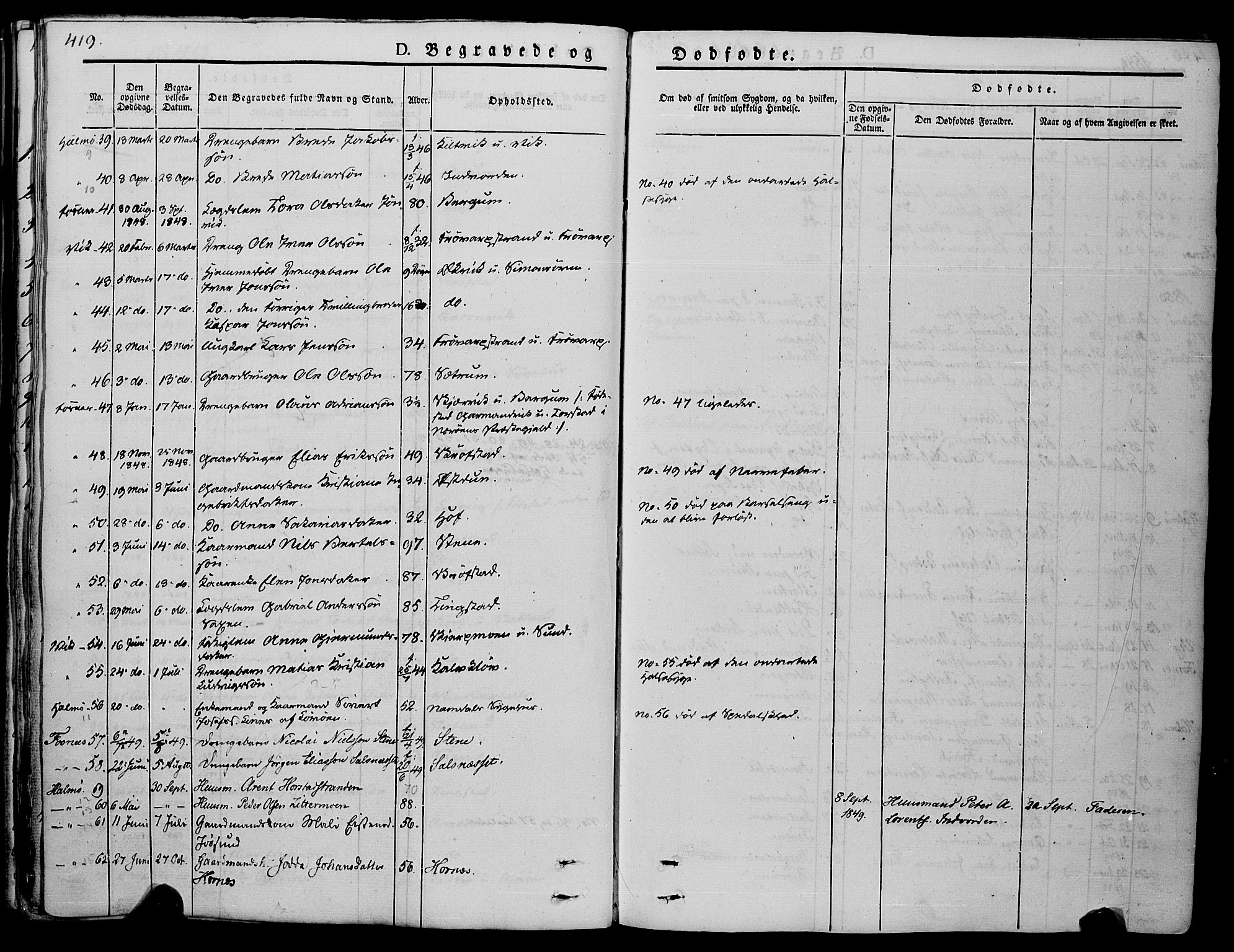 Ministerialprotokoller, klokkerbøker og fødselsregistre - Nord-Trøndelag, AV/SAT-A-1458/773/L0614: Parish register (official) no. 773A05, 1831-1856, p. 419