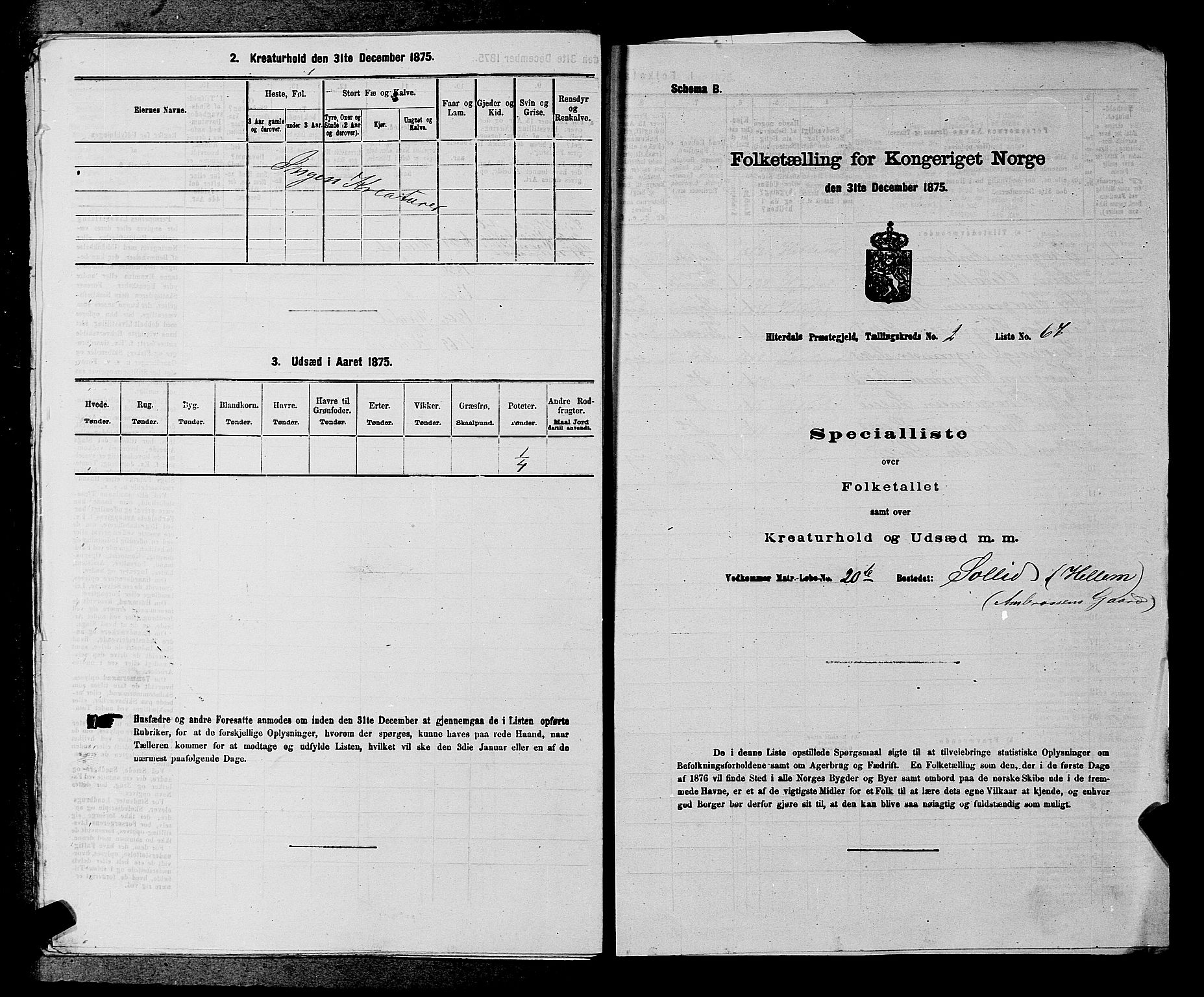 SAKO, 1875 census for 0823P Heddal, 1875, p. 350