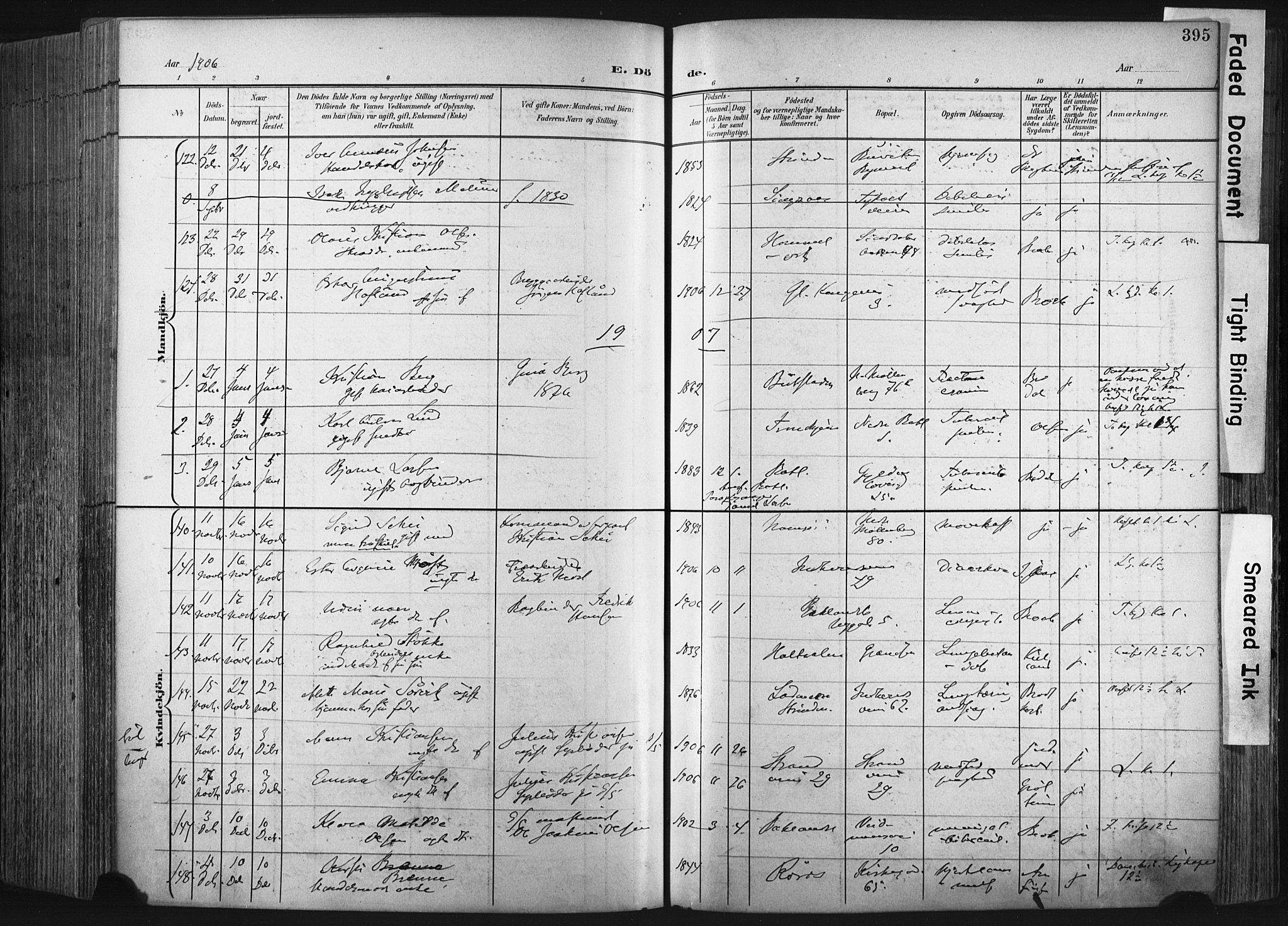 Ministerialprotokoller, klokkerbøker og fødselsregistre - Sør-Trøndelag, SAT/A-1456/604/L0201: Parish register (official) no. 604A21, 1901-1911, p. 395