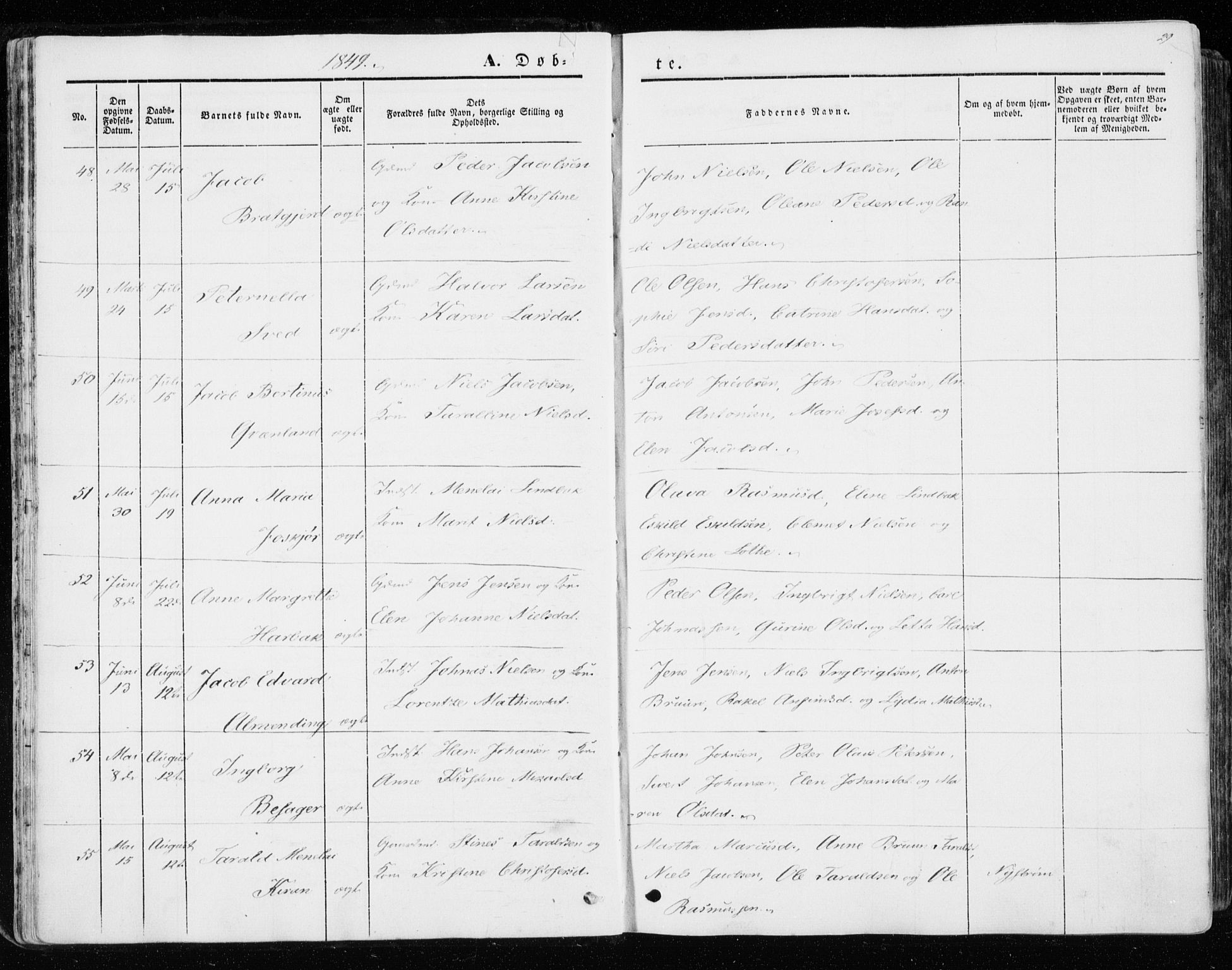 Ministerialprotokoller, klokkerbøker og fødselsregistre - Sør-Trøndelag, AV/SAT-A-1456/657/L0704: Parish register (official) no. 657A05, 1846-1857, p. 29