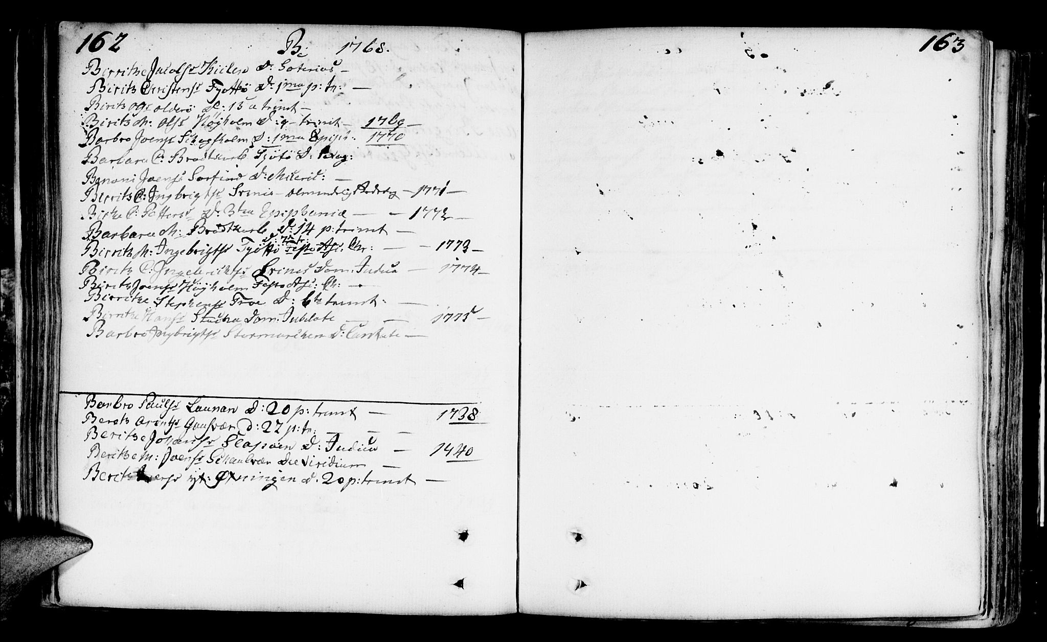 Ministerialprotokoller, klokkerbøker og fødselsregistre - Nordland, AV/SAT-A-1459/817/L0260: Parish register (official) no. 817A02 /1, 1768-1776, p. 162-163