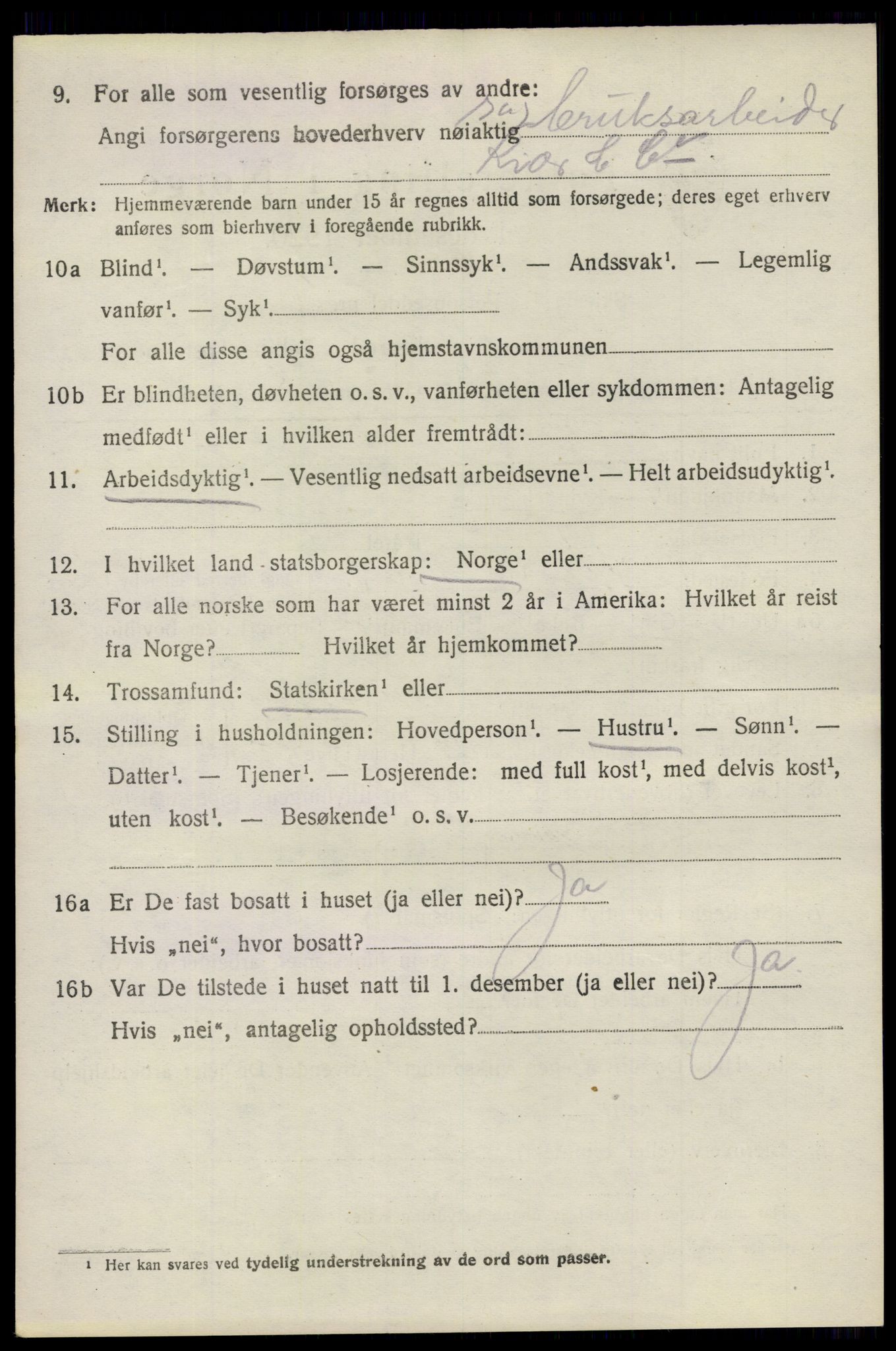 SAO, 1920 census for Glemmen, 1920, p. 7612