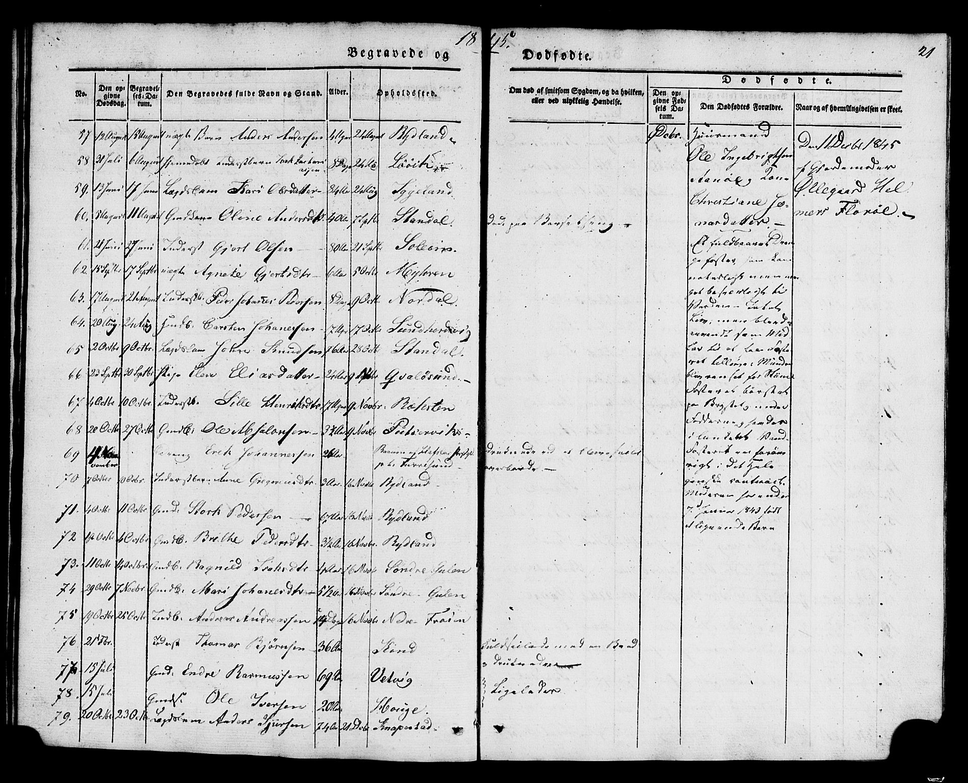 Kinn sokneprestembete, AV/SAB-A-80801/H/Haa/Haaa/L0011: Parish register (official) no. A 11, 1841-1855, p. 21