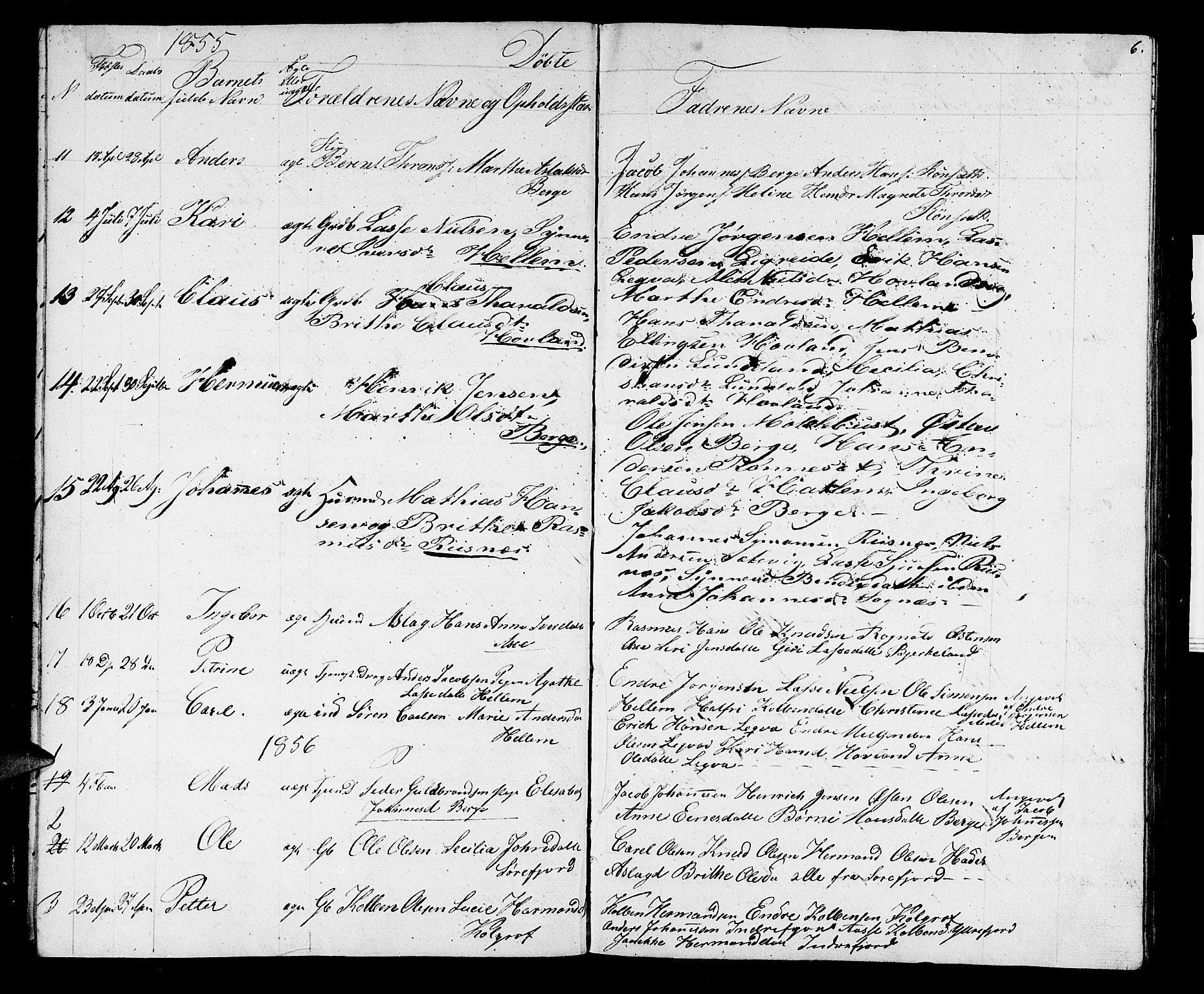 Hyllestad sokneprestembete, SAB/A-80401: Parish register (copy) no. A 1, 1853-1875, p. 6