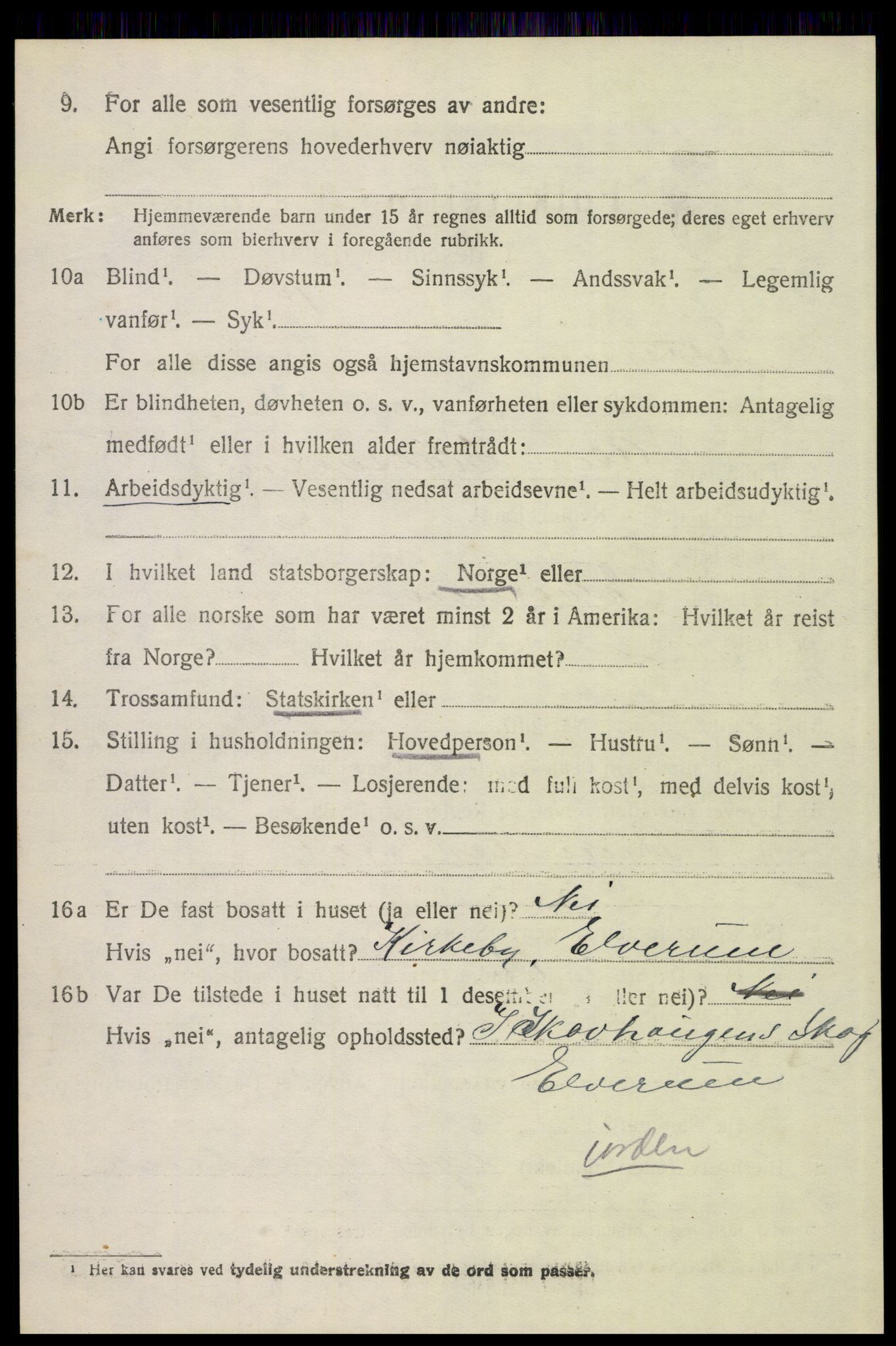 SAH, 1920 census for Elverum, 1920, p. 22529