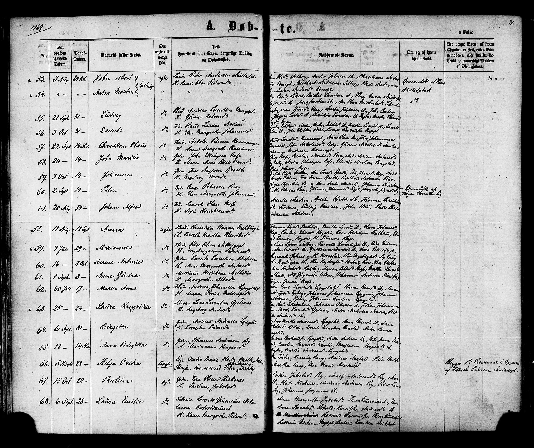 Ministerialprotokoller, klokkerbøker og fødselsregistre - Nord-Trøndelag, SAT/A-1458/730/L0284: Parish register (official) no. 730A09, 1866-1878, p. 31