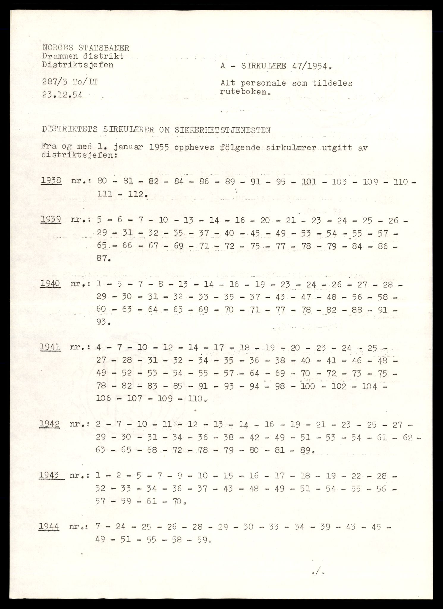 Norges statsbaner (NSB) - Narvik distrikt, SAT/A-6460/0002/X/Xd/L0002: --, 1940-1954, p. 2037