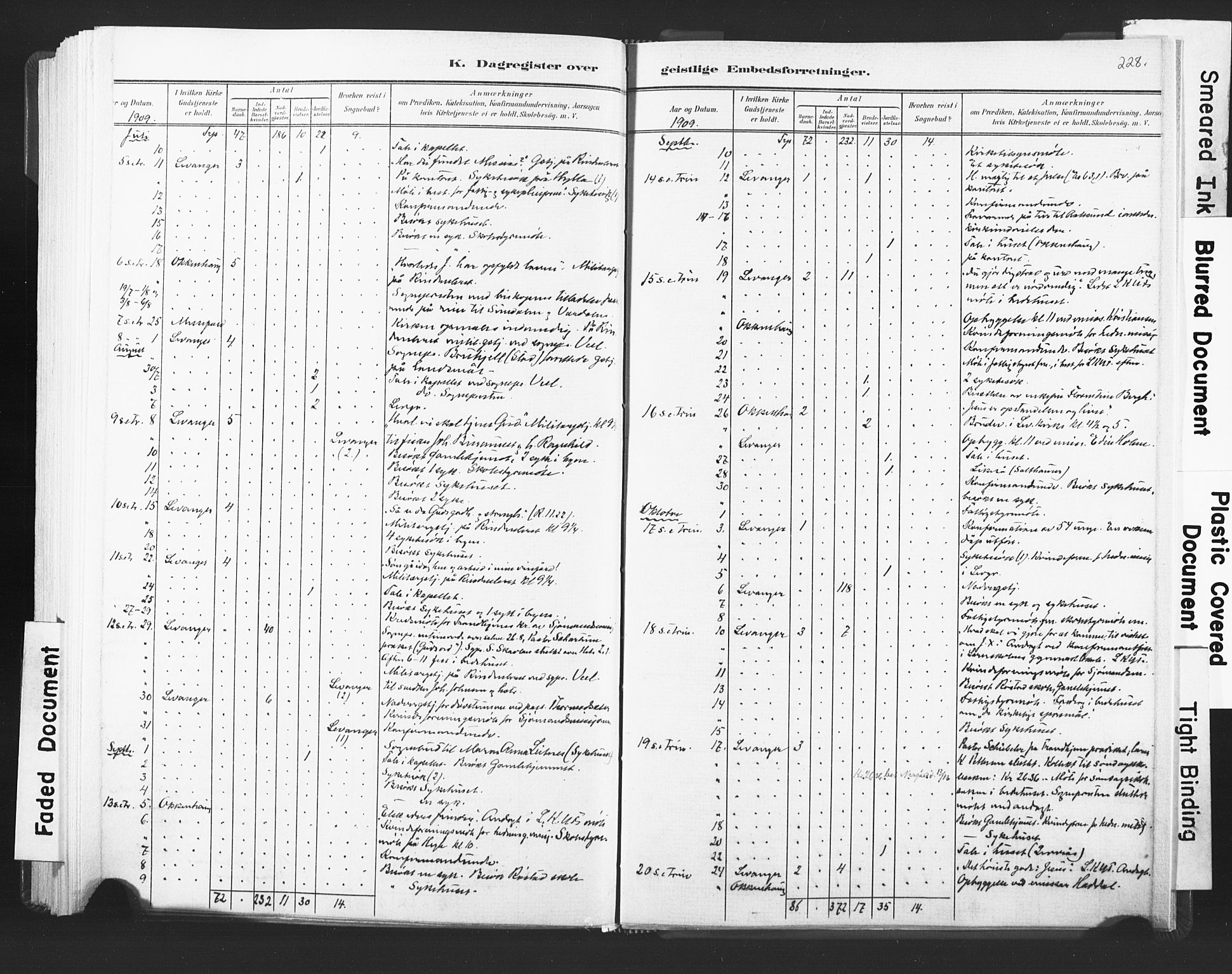 Ministerialprotokoller, klokkerbøker og fødselsregistre - Nord-Trøndelag, AV/SAT-A-1458/720/L0189: Parish register (official) no. 720A05, 1880-1911, p. 228