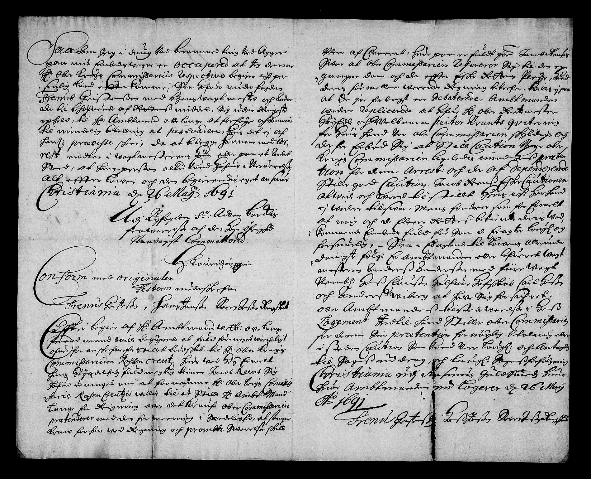 Stattholderembetet 1572-1771, RA/EA-2870/Af/L0004: Avskrifter av vedlegg til originale supplikker, nummerert i samsvar med supplikkbøkene, 1691-1694, p. 67