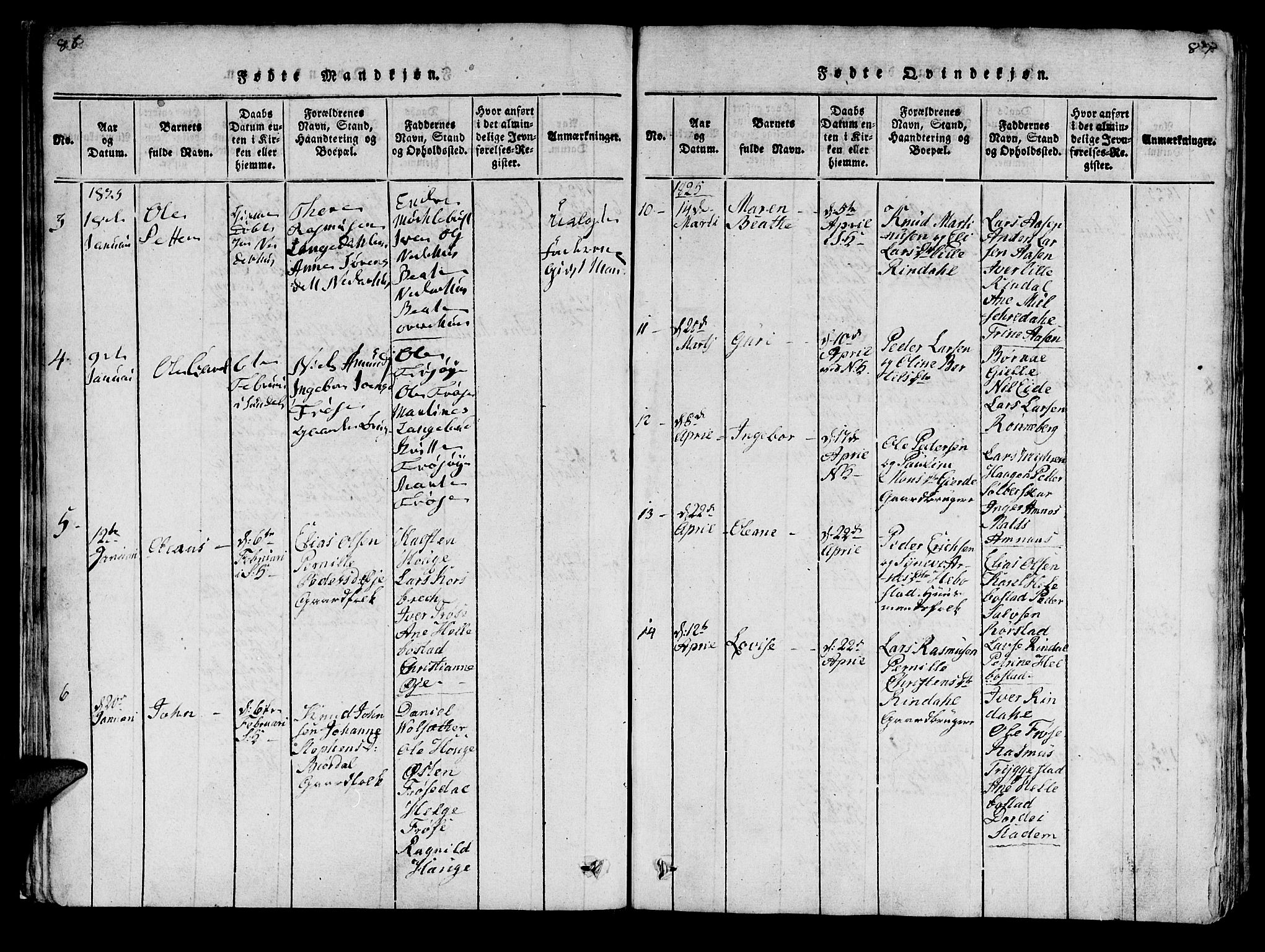 Ministerialprotokoller, klokkerbøker og fødselsregistre - Møre og Romsdal, SAT/A-1454/519/L0246: Parish register (official) no. 519A05, 1817-1834, p. 86-87