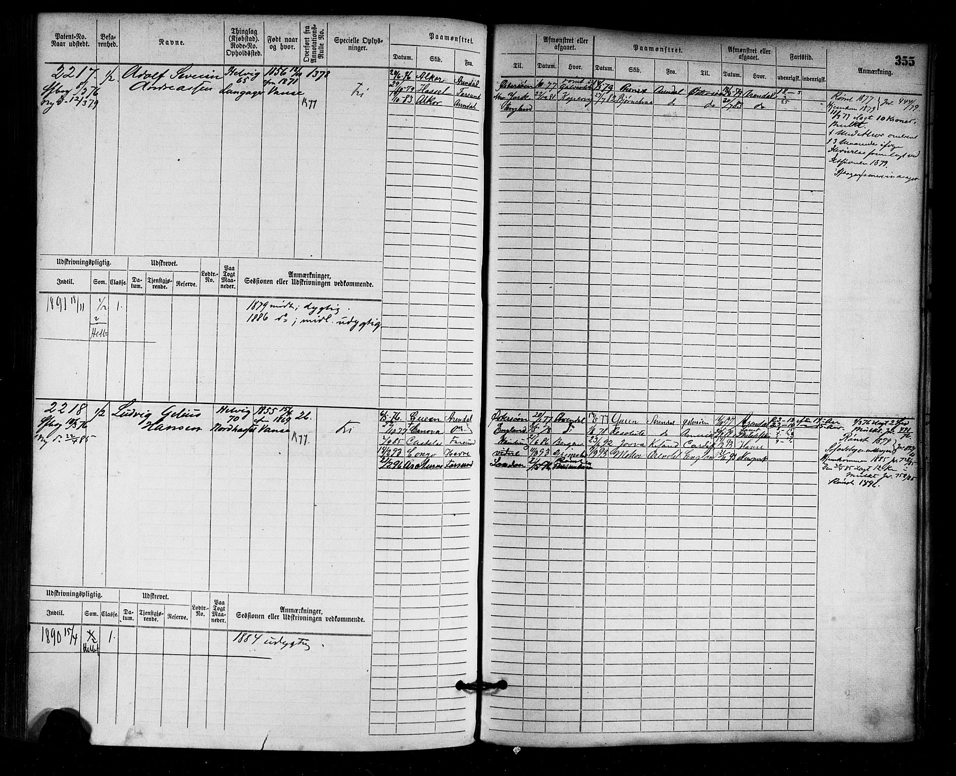 Farsund mønstringskrets, AV/SAK-2031-0017/F/Fb/L0003: Hovedrulle nr 1509-2274, M-6, 1868-1915, p. 361