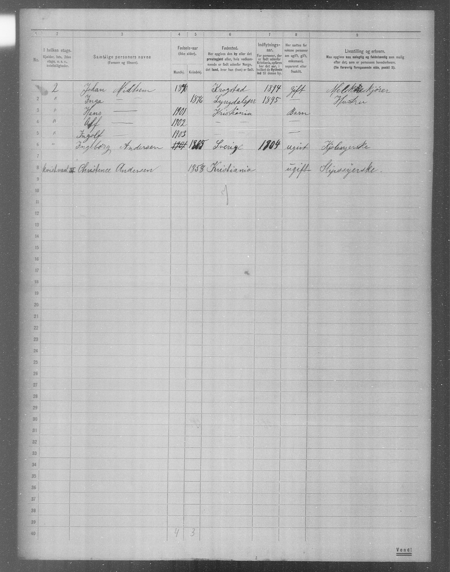 OBA, Municipal Census 1904 for Kristiania, 1904, p. 11108