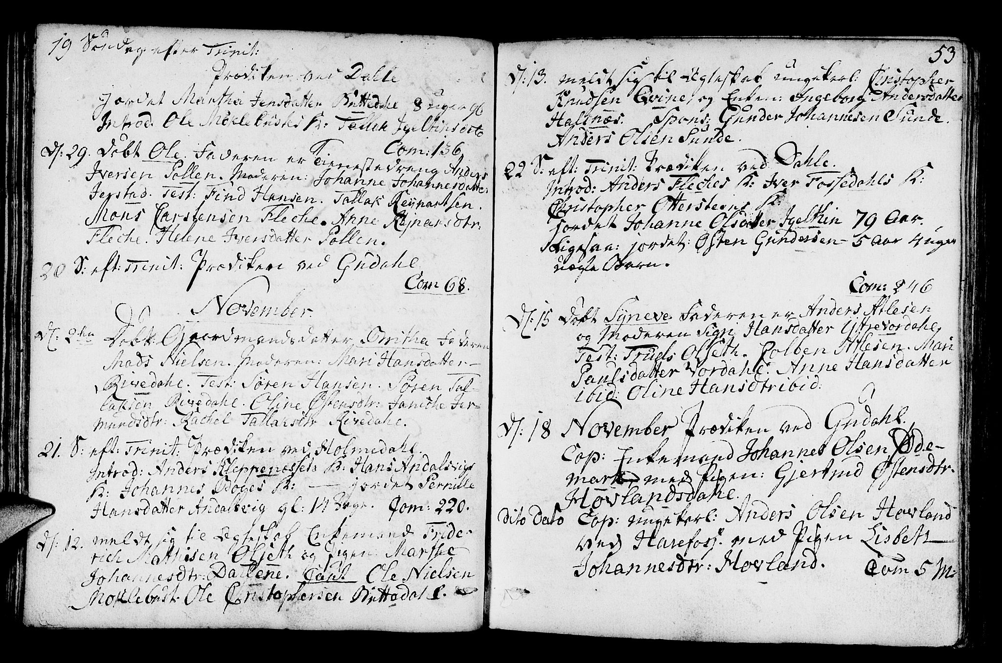 Fjaler sokneprestembete, AV/SAB-A-79801/H/Haa/Haaa/L0003: Parish register (official) no. A 3, 1799-1814, p. 53