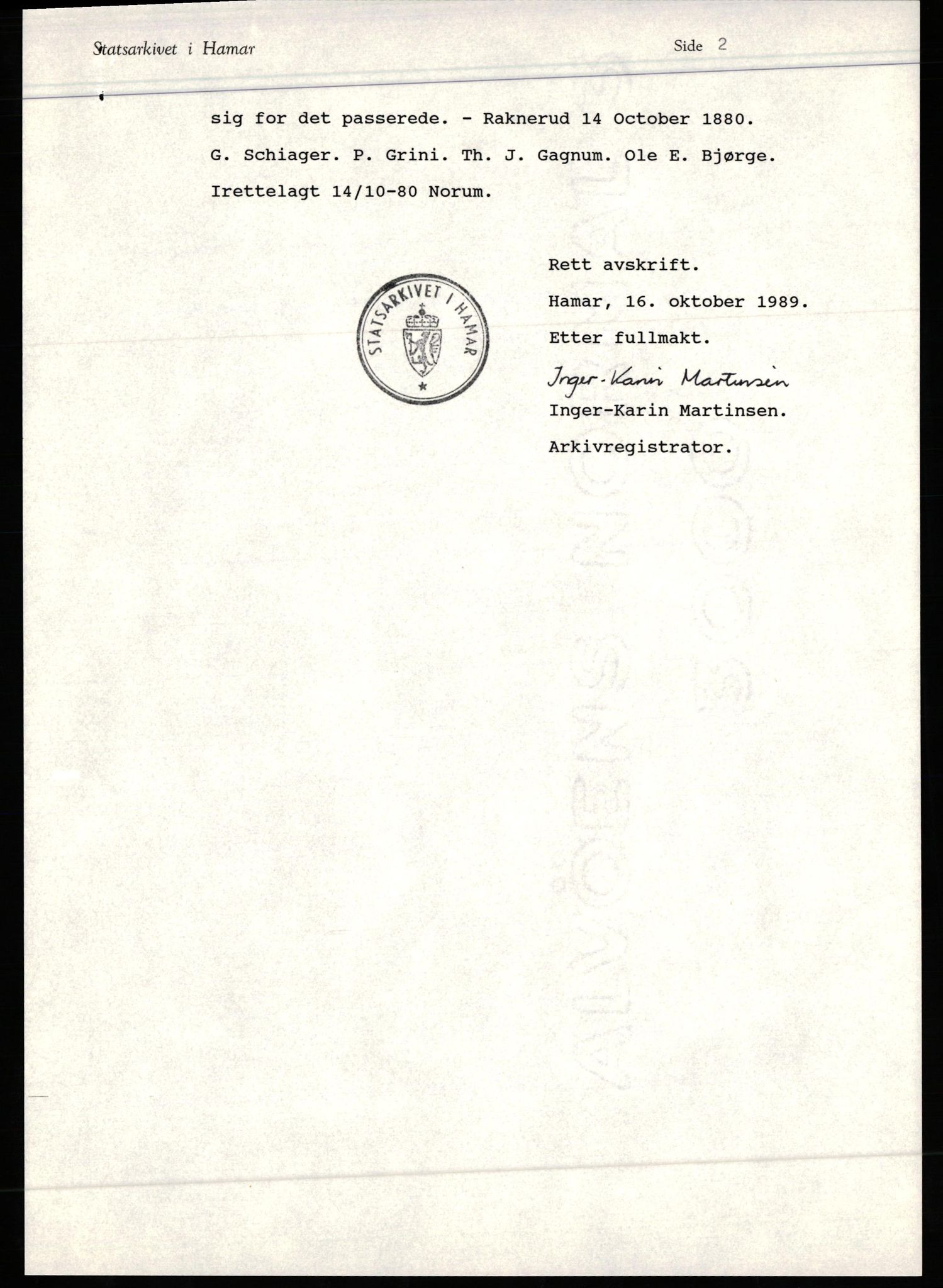 Avskriftssamlingen ved Statsarkivet i Hamar, SAH/AVSKRIFT-001/H/Hh/Hha/L0018: Pantebok for Hadeland og Land, 1880-1883