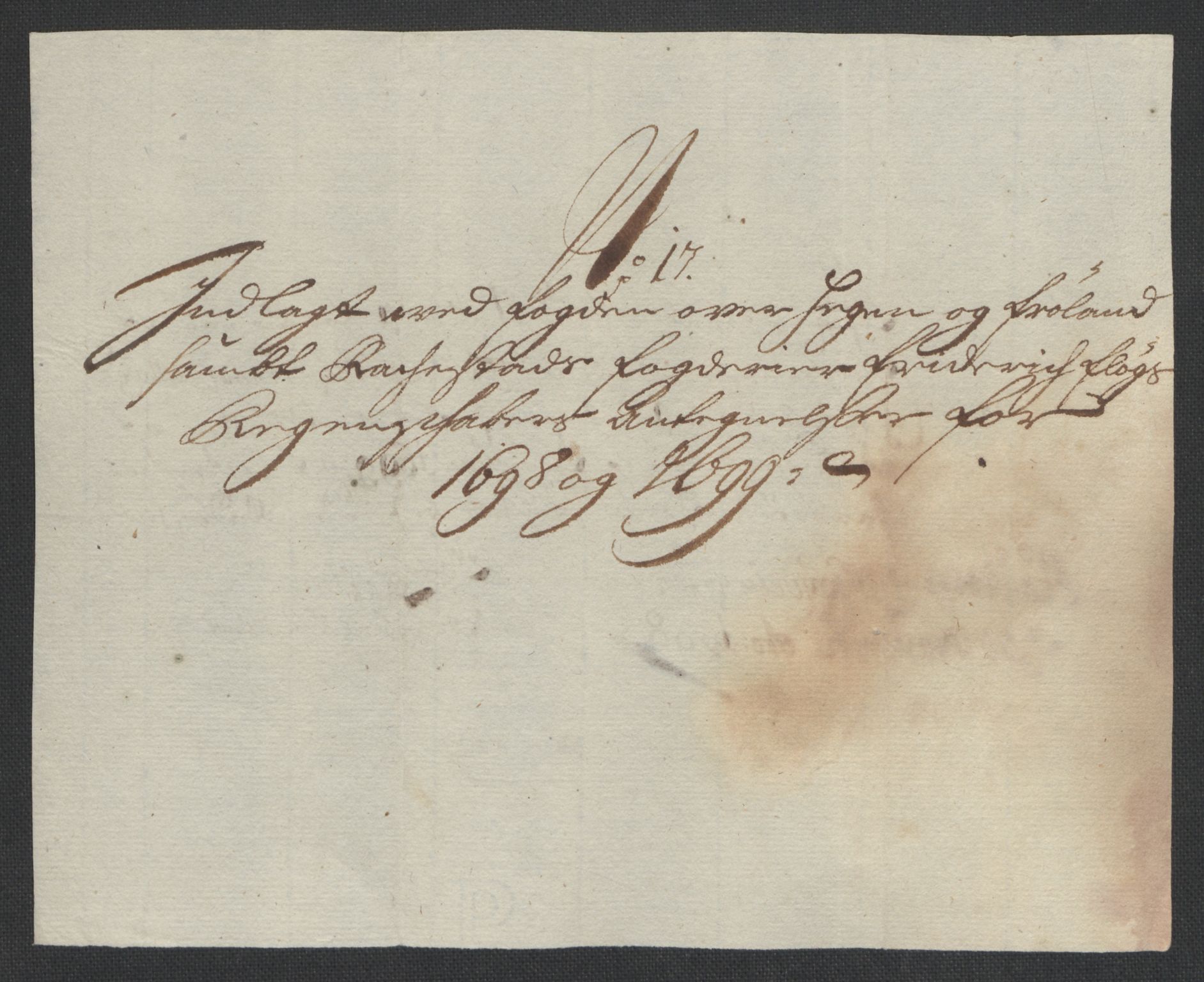 Rentekammeret inntil 1814, Reviderte regnskaper, Fogderegnskap, AV/RA-EA-4092/R07/L0289: Fogderegnskap Rakkestad, Heggen og Frøland, 1699, p. 424