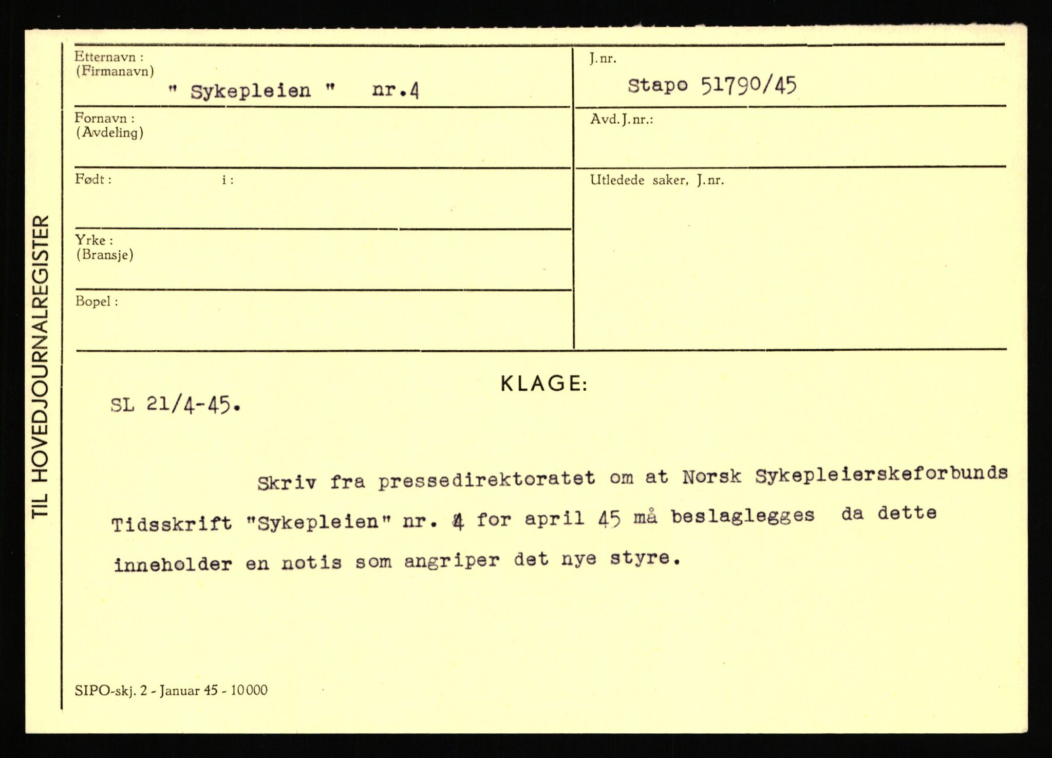 Statspolitiet - Hovedkontoret / Osloavdelingen, AV/RA-S-1329/C/Ca/L0015: Svea - Tøsse, 1943-1945, p. 629