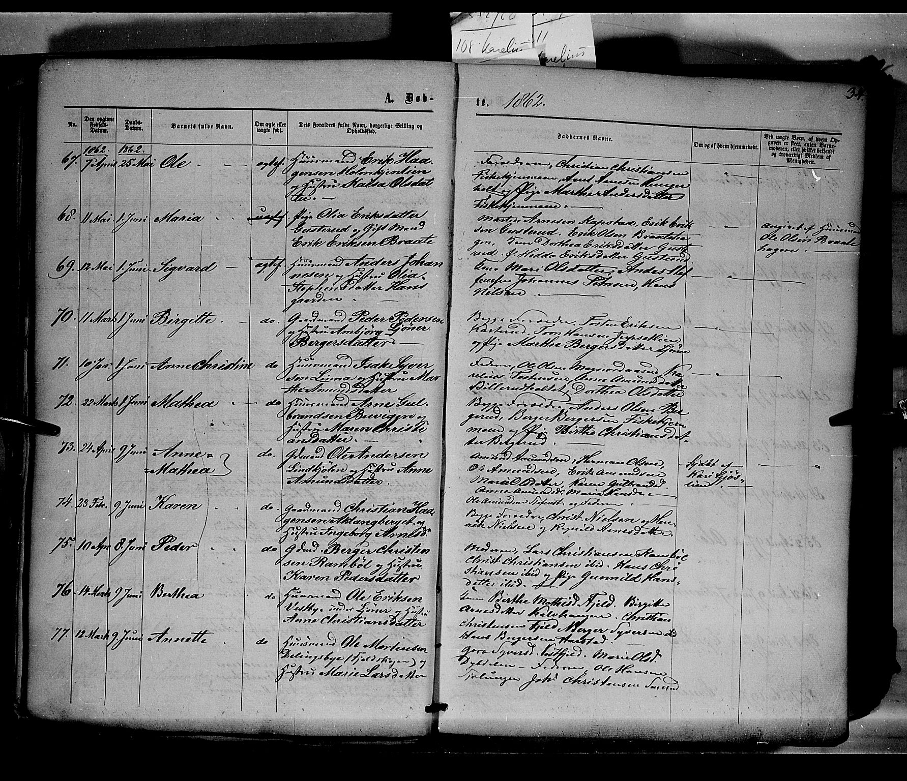 Eidskog prestekontor, AV/SAH-PREST-026/H/Ha/Haa/L0001: Parish register (official) no. 1, 1860-1867, p. 34