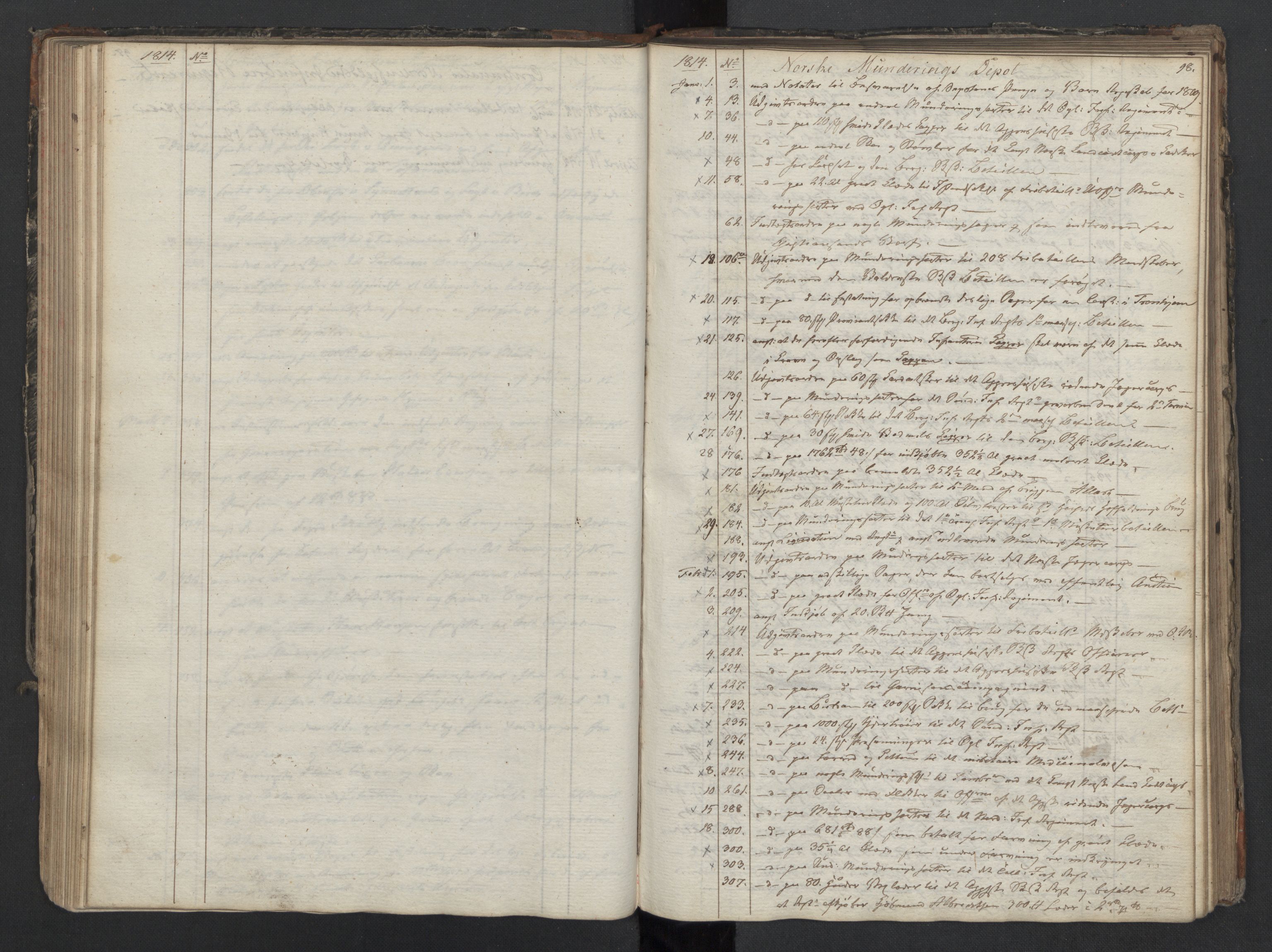 Generalitets- og kommissariatskollegiet, Det kongelige norske kommissariatskollegium, AV/RA-EA-5420/B/L0127b: Kommissariatskollegiets register over utgående brev, 1814-1815, p. 98