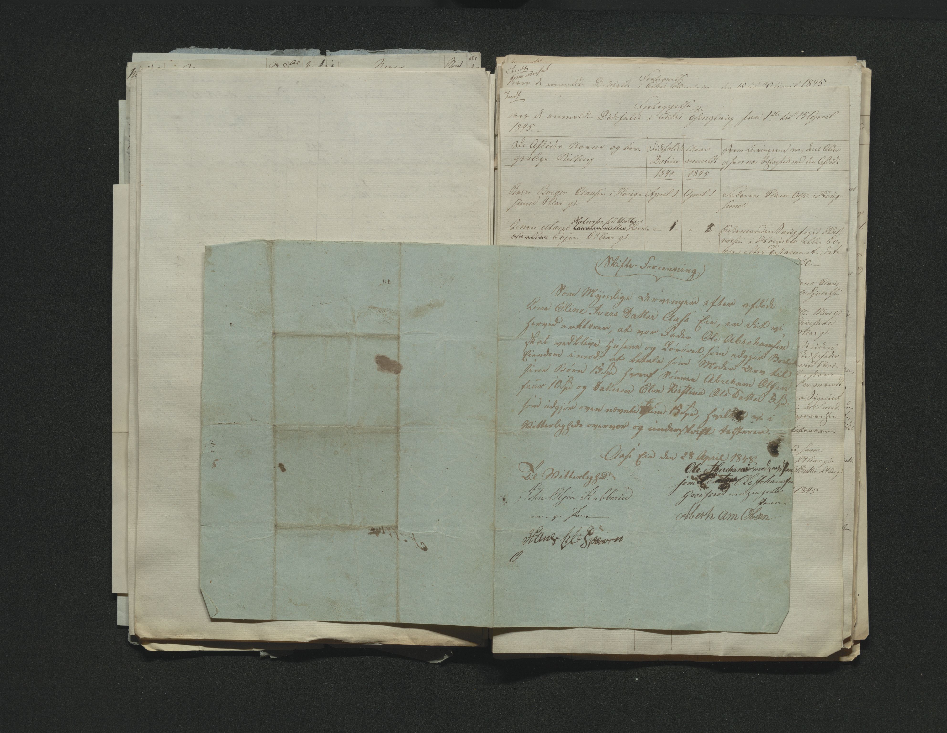 Eiker, Modum og Sigdal sorenskriveri, AV/SAKO-A-123/H/Ha/Hab/L0006: Dødsfallsmeldinger, 1841-1845