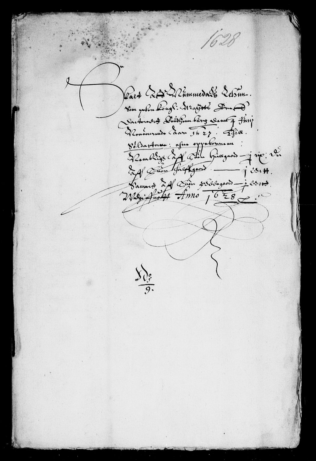 Rentekammeret inntil 1814, Reviderte regnskaper, Lensregnskaper, AV/RA-EA-5023/R/Rb/Rbw/L0039: Trondheim len, 1627-1629