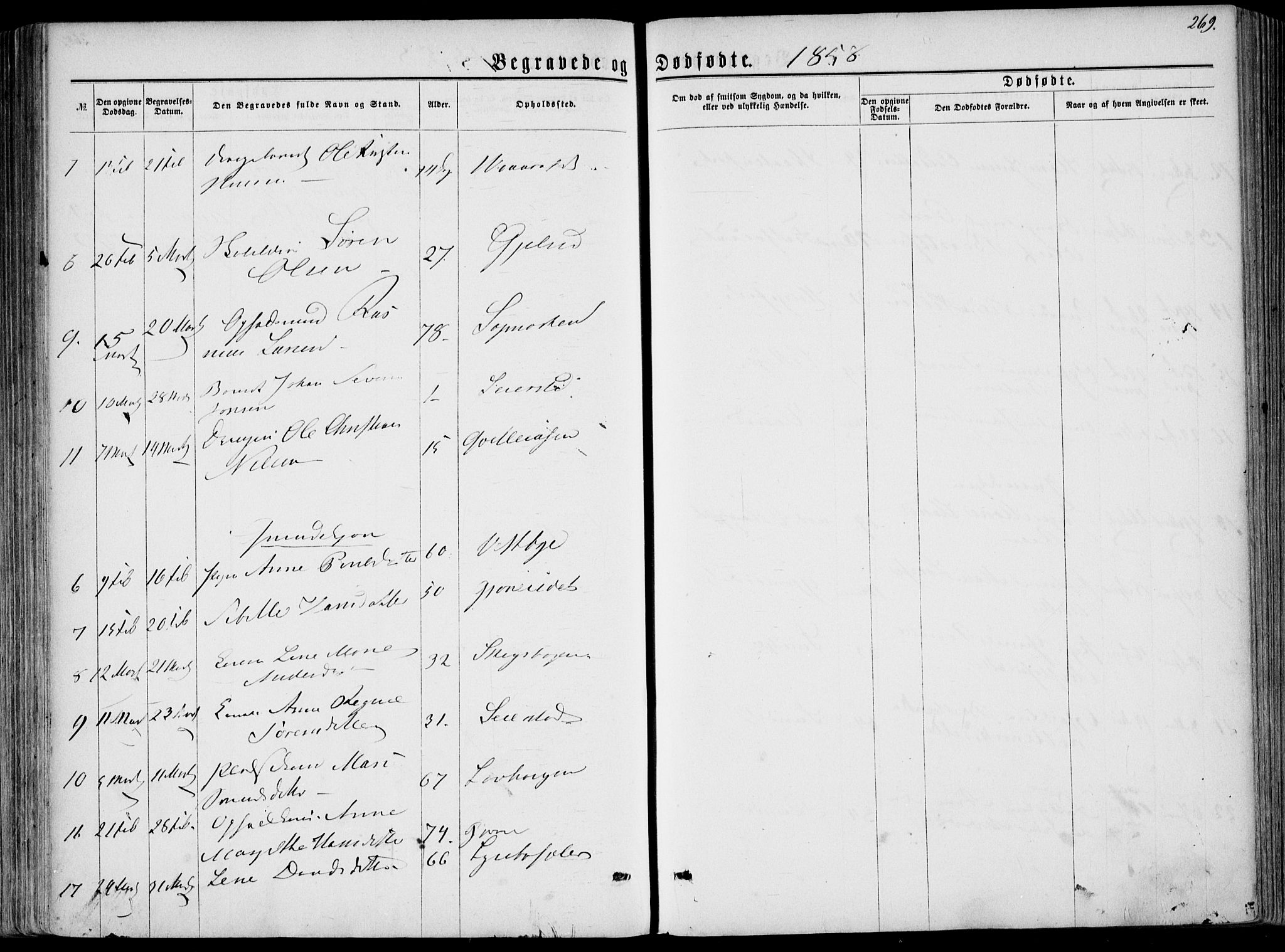 Hedrum kirkebøker, AV/SAKO-A-344/F/Fa/L0007: Parish register (official) no. I 7, 1857-1868, p. 269