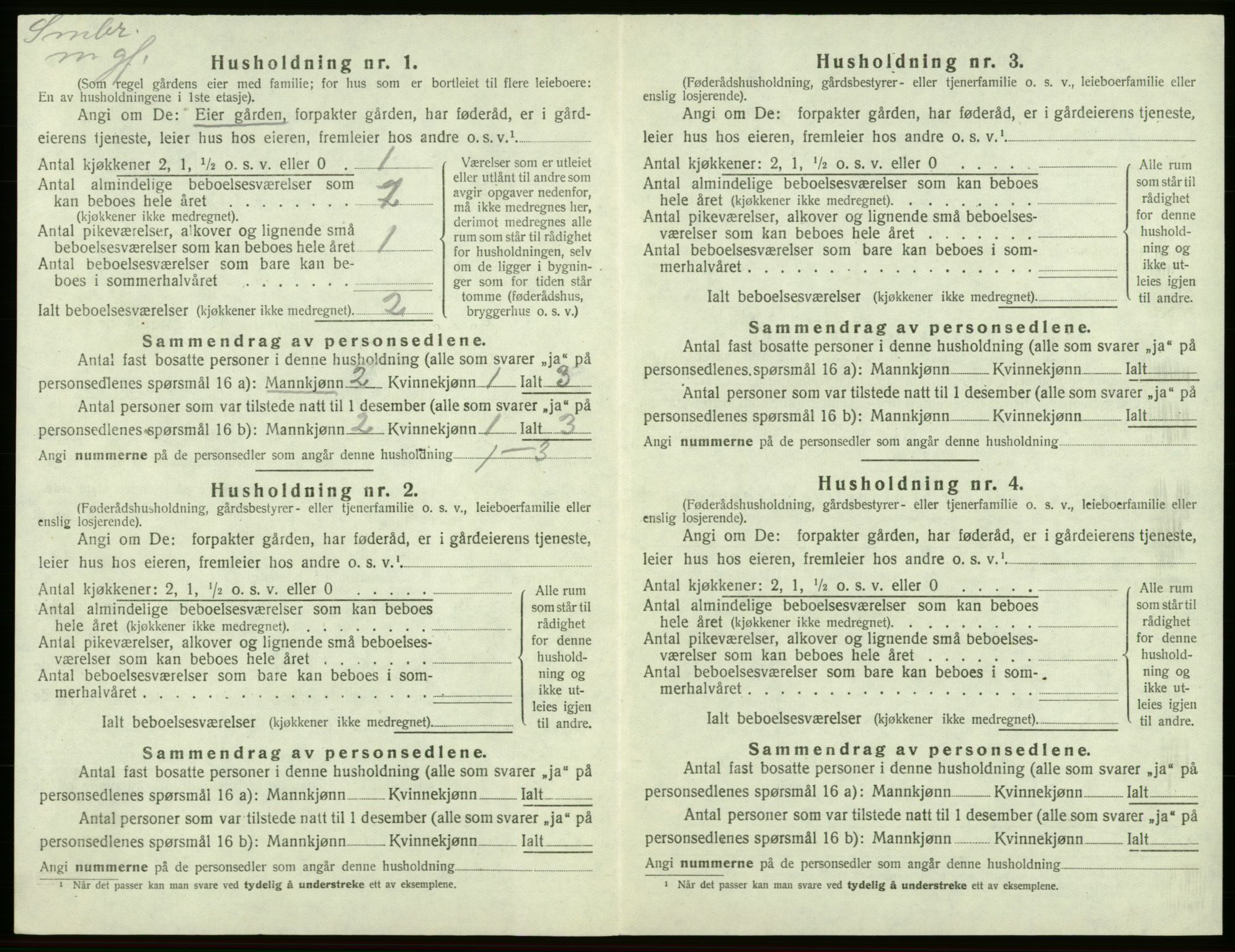 SAB, 1920 census for Valestrand, 1920, p. 246