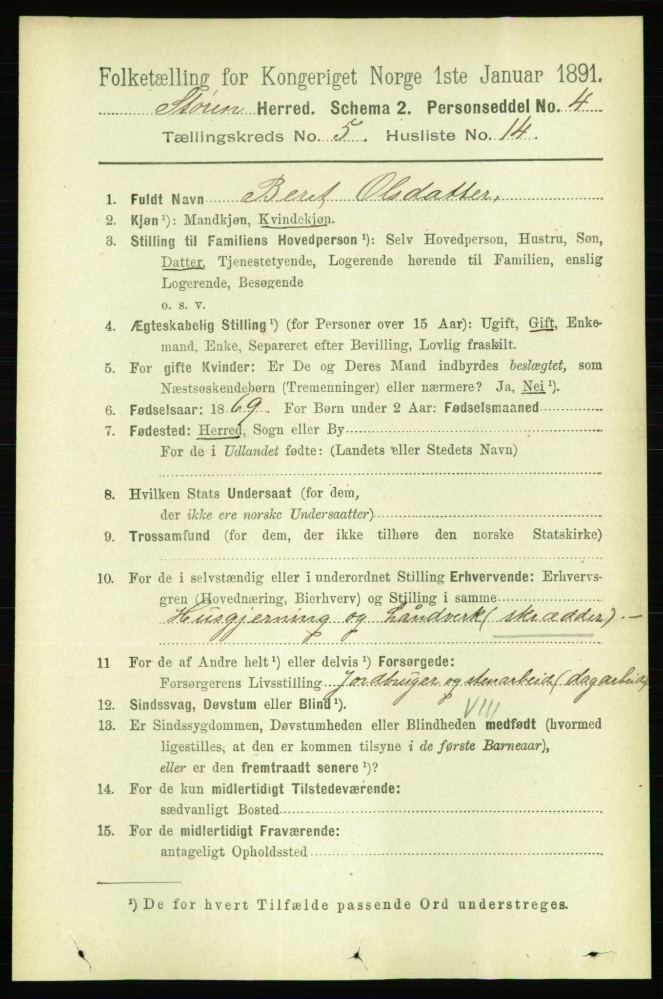 RA, 1891 census for 1648 Støren, 1891, p. 2018
