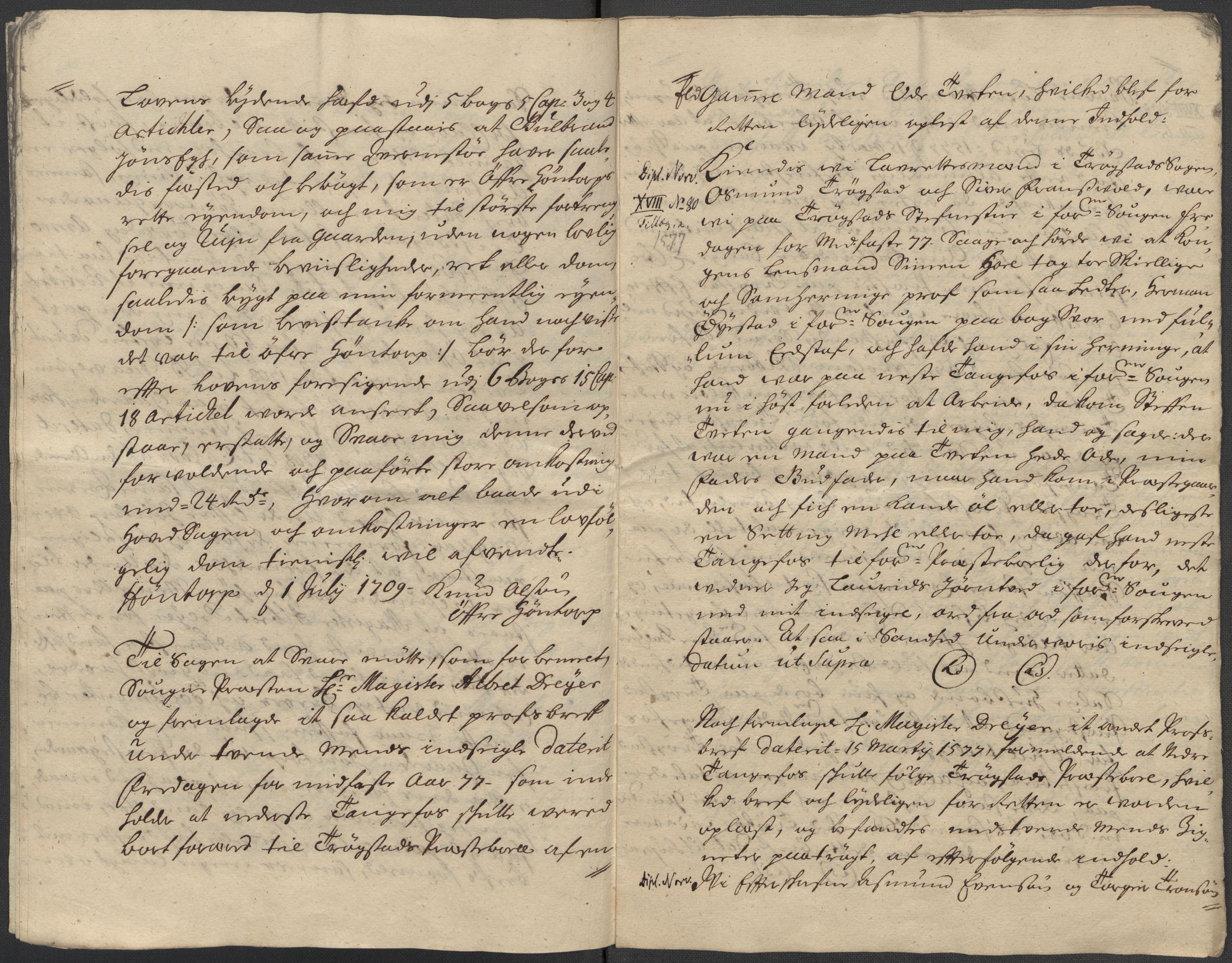 Riksarkivets diplomsamling, AV/RA-EA-5965/F15/L0004: Prestearkiv - Østfold, 1577-1709, p. 34