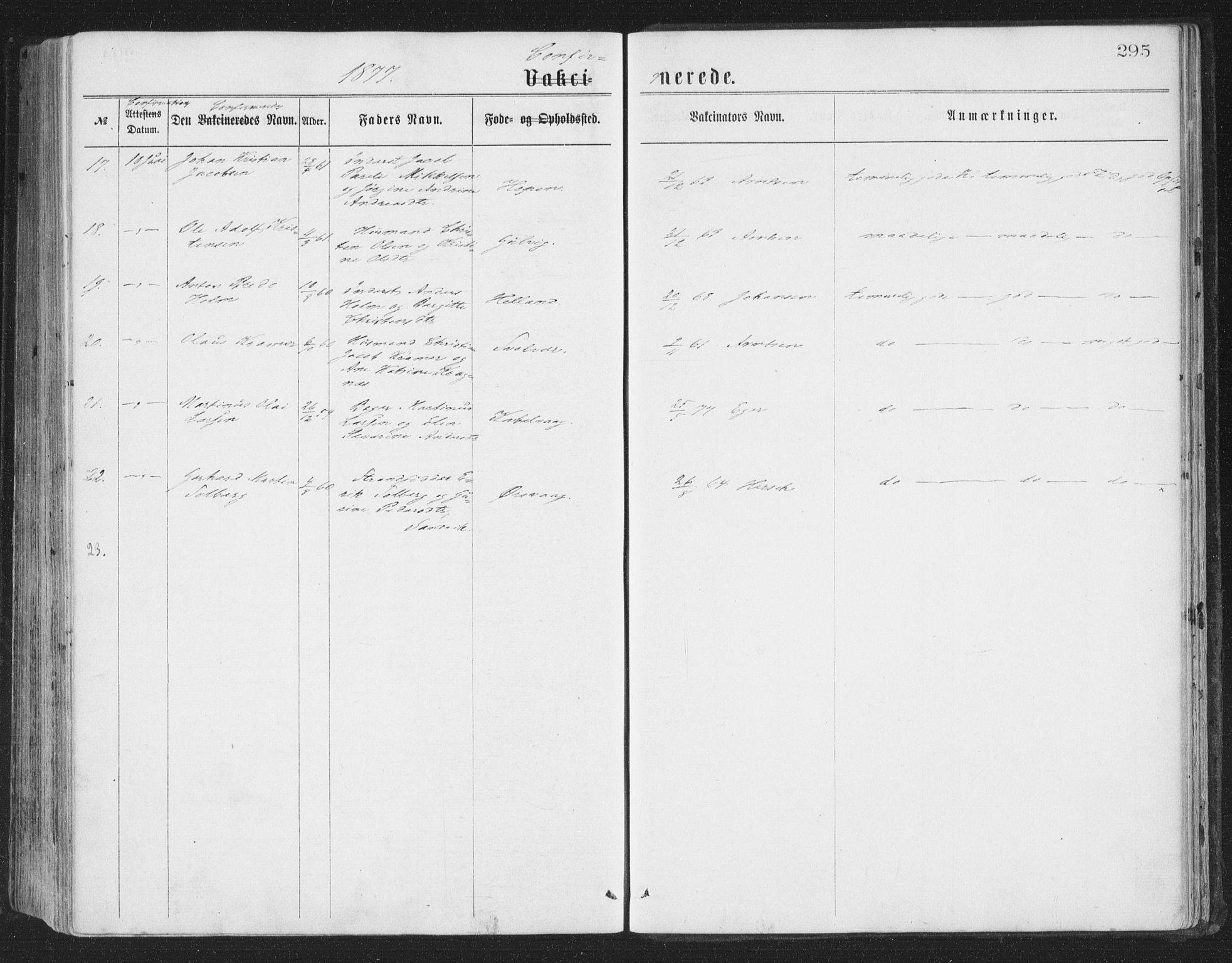 Ministerialprotokoller, klokkerbøker og fødselsregistre - Nordland, SAT/A-1459/874/L1057: Parish register (official) no. 874A01, 1866-1877, p. 295
