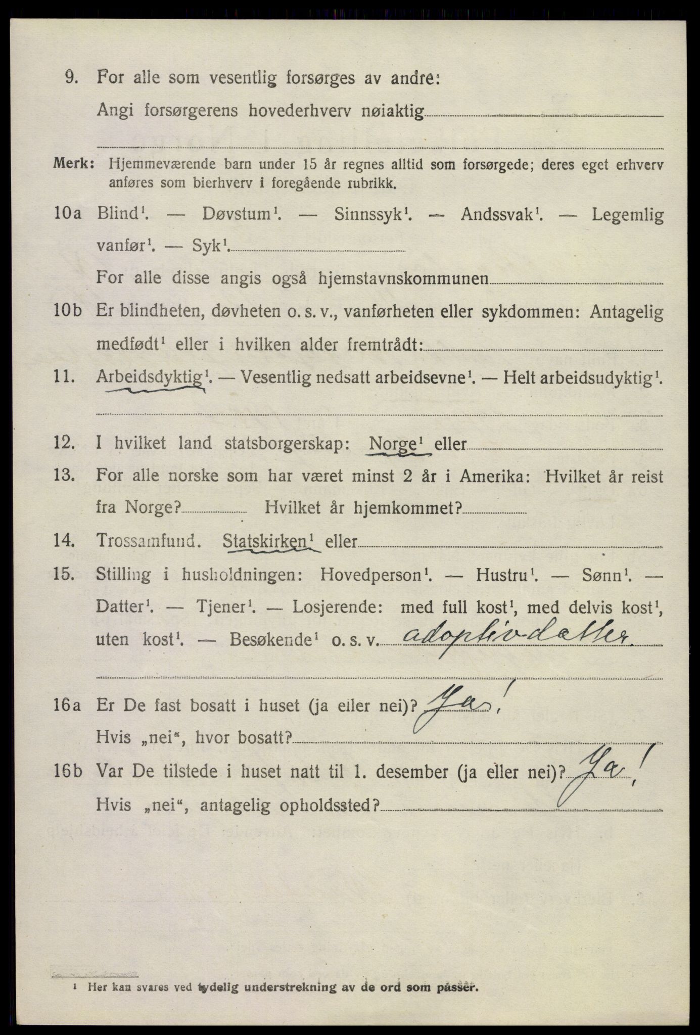 SAKO, 1920 census for Skåtøy, 1920, p. 3289