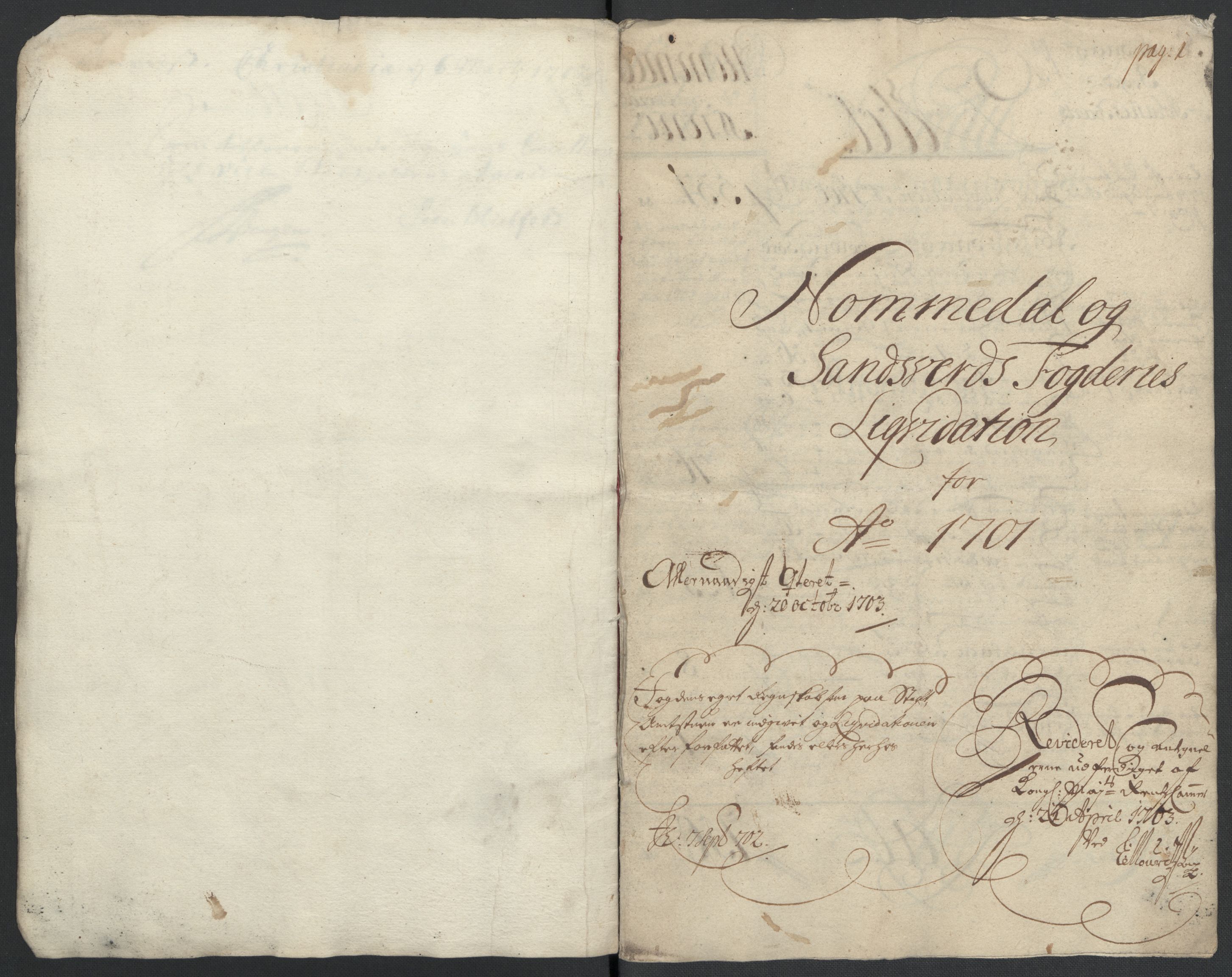 Rentekammeret inntil 1814, Reviderte regnskaper, Fogderegnskap, AV/RA-EA-4092/R24/L1579: Fogderegnskap Numedal og Sandsvær, 1701, p. 96