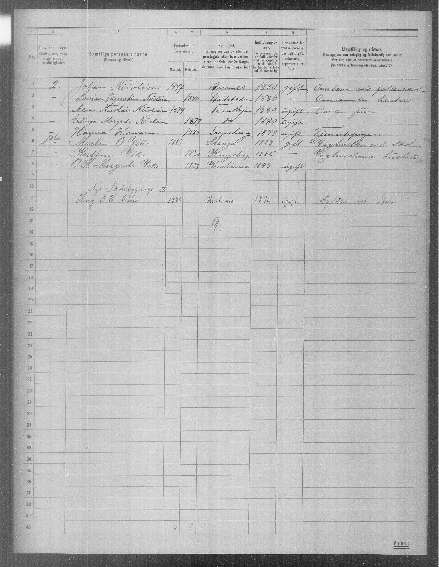 OBA, Municipal Census 1904 for Kristiania, 1904, p. 3790